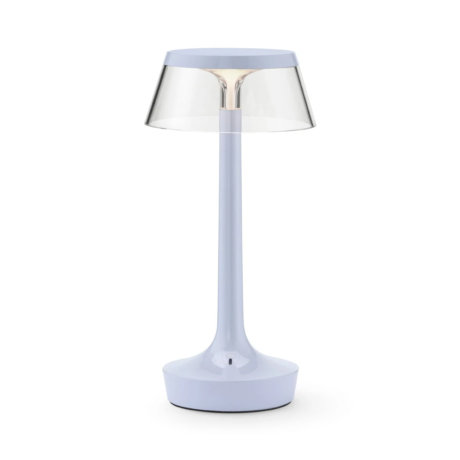 Lampa przenośna BON JOUR UNPLUGGED niebieski z transparentnym abażurem