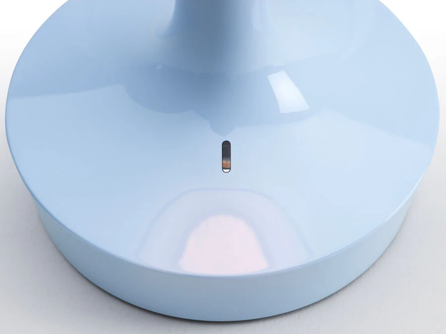 Lampa przenośna BON JOUR UNPLUGGED niebieski z transparentnym abażurem - Image 7