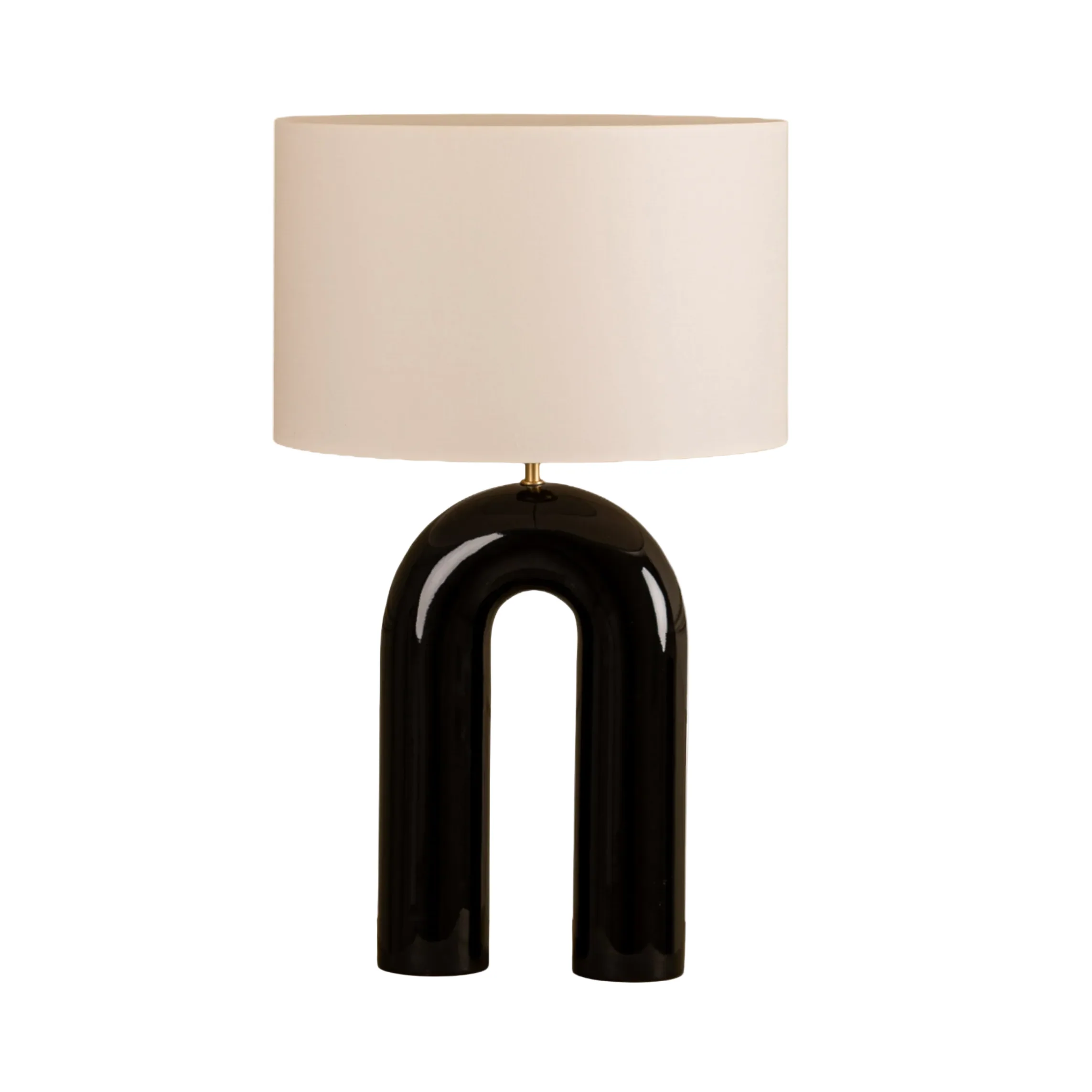 Lampa stołowa ceramiczna ARKO czarny