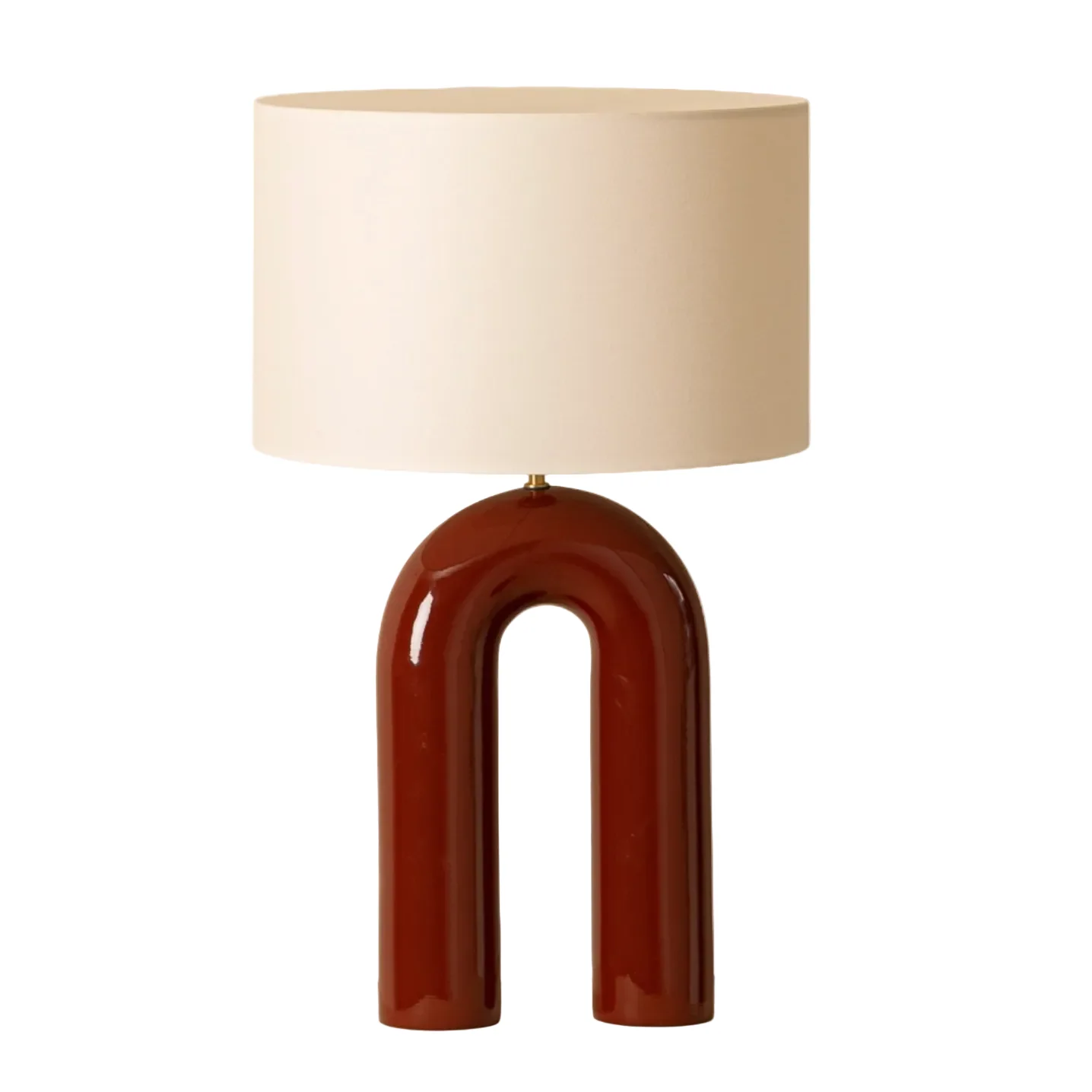 Lampa stołowa ceramiczna ARKO czerwony