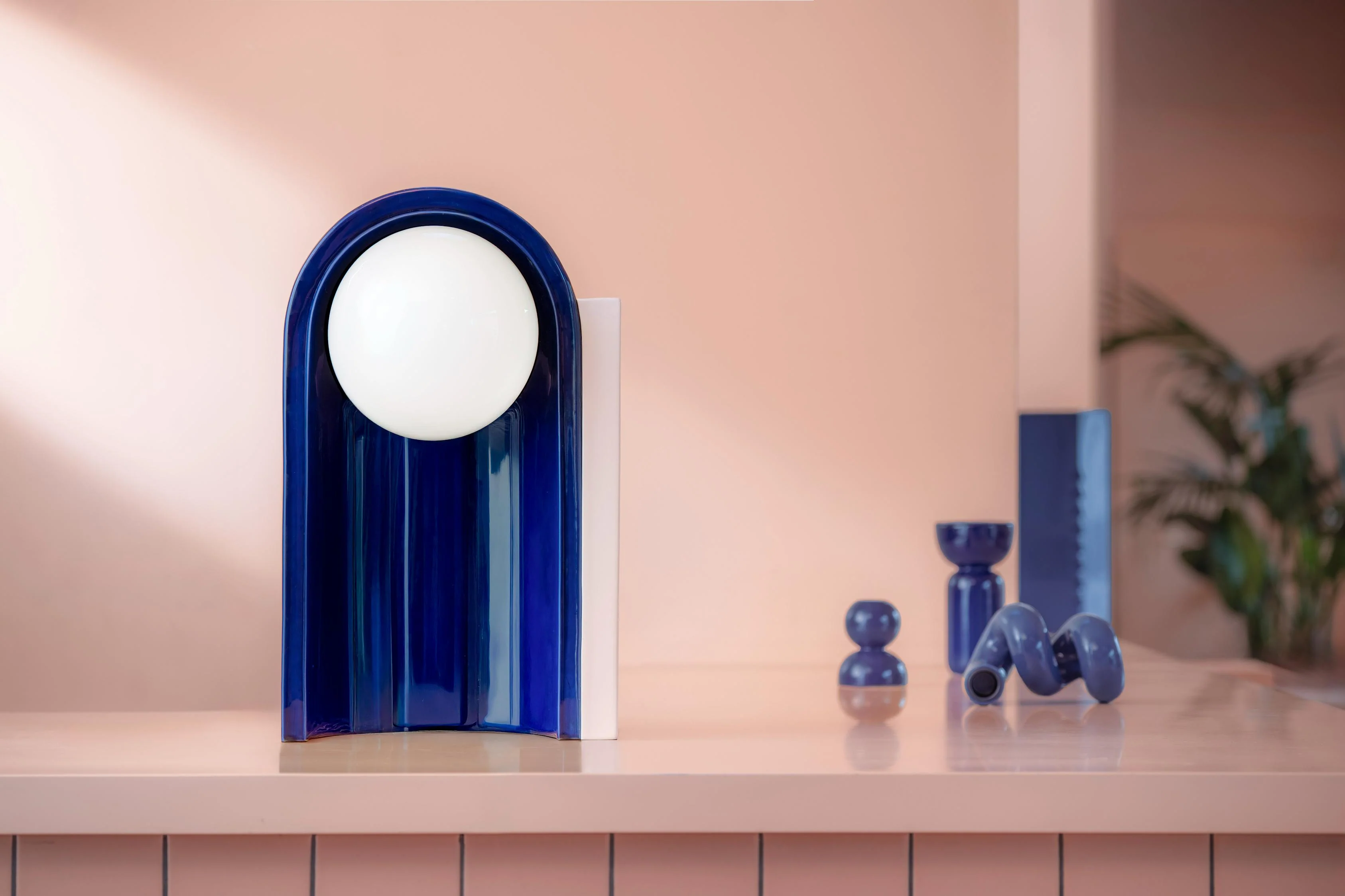 Lampa stołowa ceramiczna CLÉO pomarańczowy z kremowym - Image 4