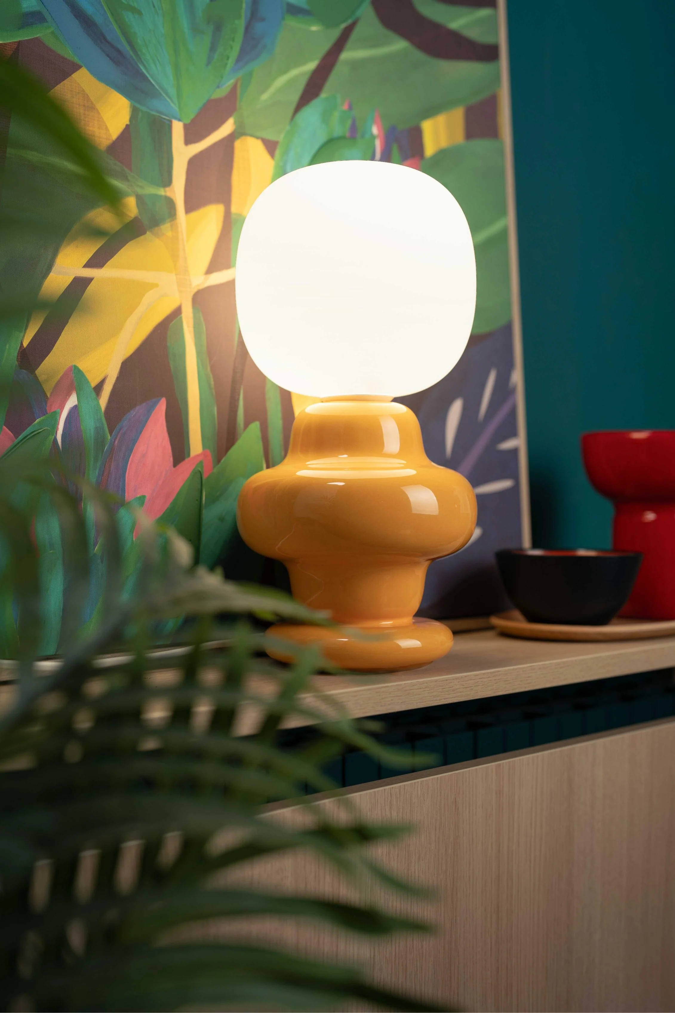 Lampa stołowa ceramiczna COPACABANA kremowy - Image 2