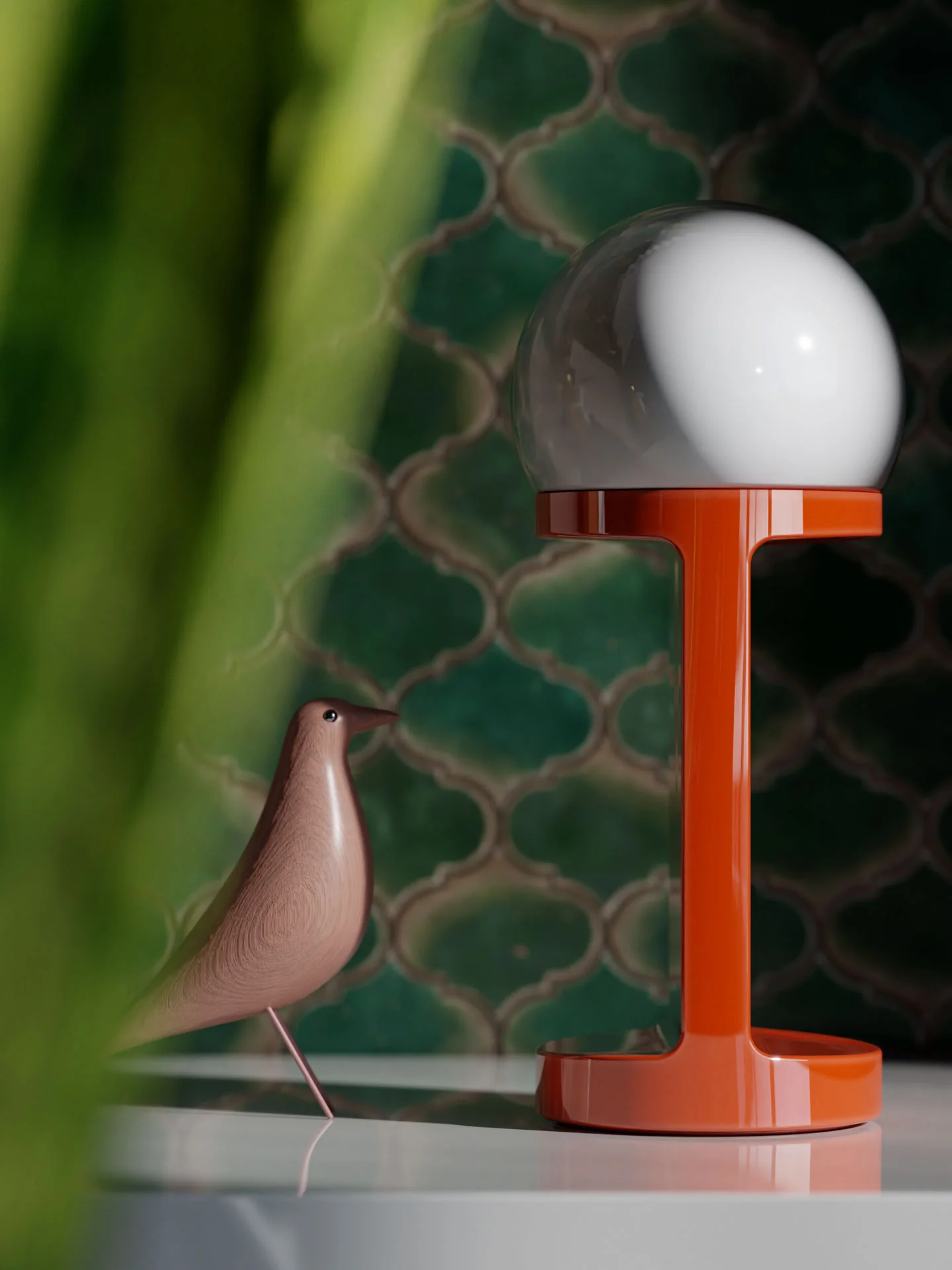Lampa stołowa ceramiczna HABEA kremowy - Image 3
