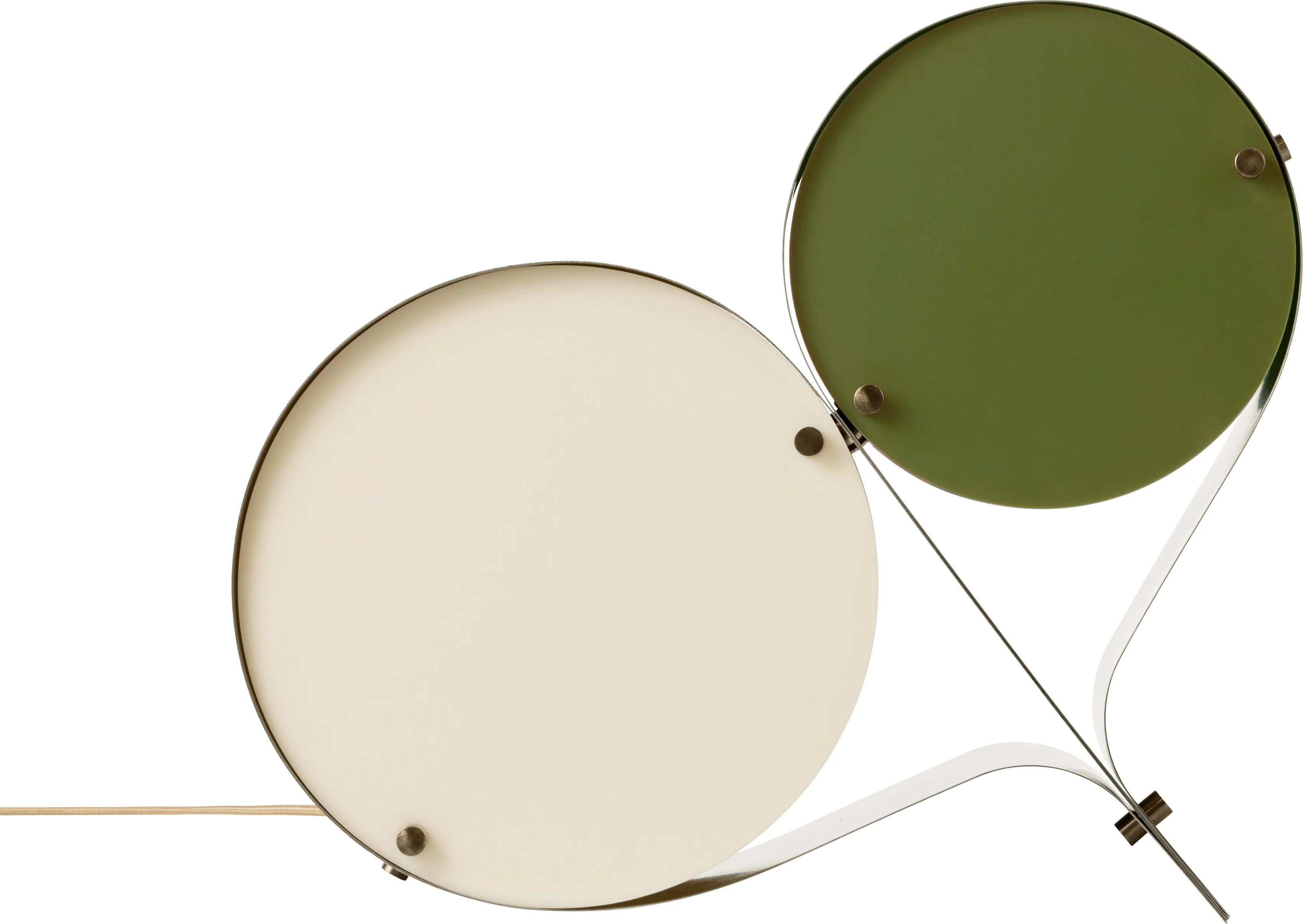 Lampa stołowa COPPIA kremowy z oliwkowym - Image 4