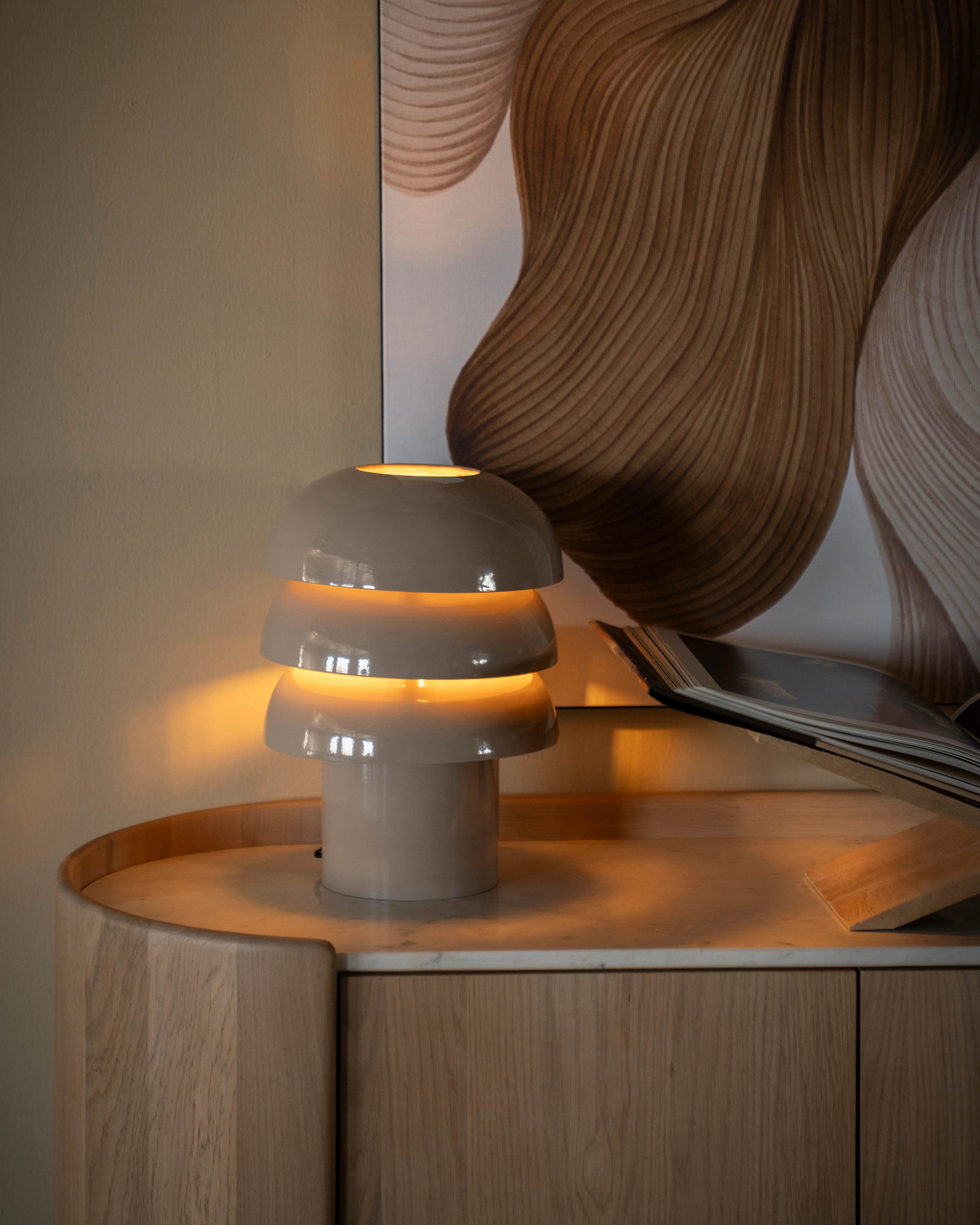 Lampa stołowa CURO beżowy - Image 2