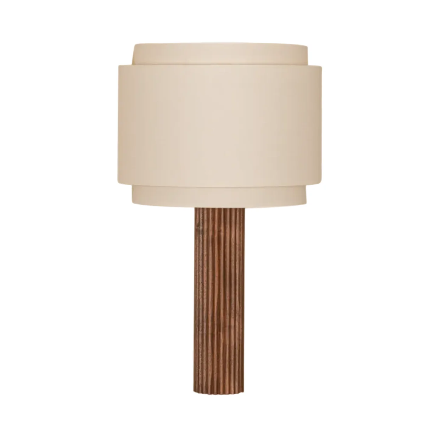Lampa stołowa FLUTA DOUBLE drewno orzechowe