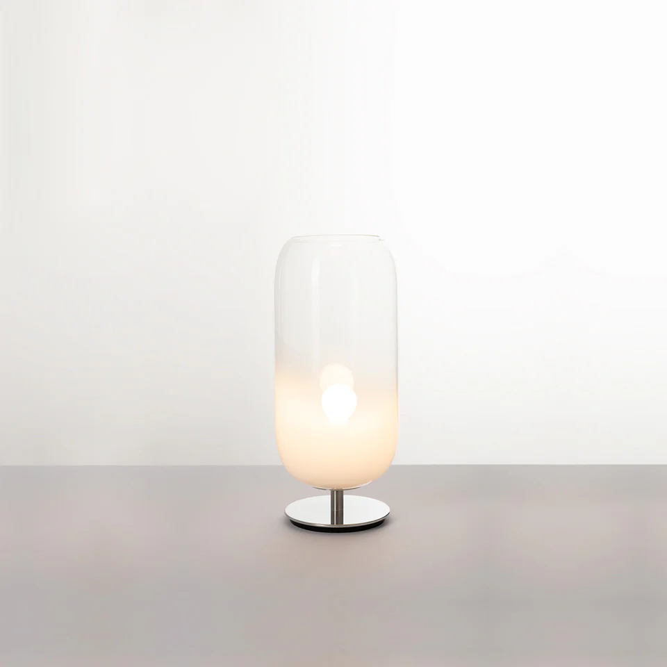 Lampa stołowa GOPLE biały ze srebrną podstawą - Image 3