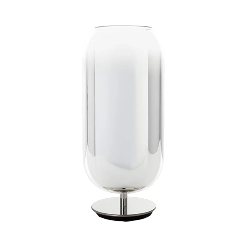 Lampa stołowa GOPLE srebrny ze srebrną podstawą