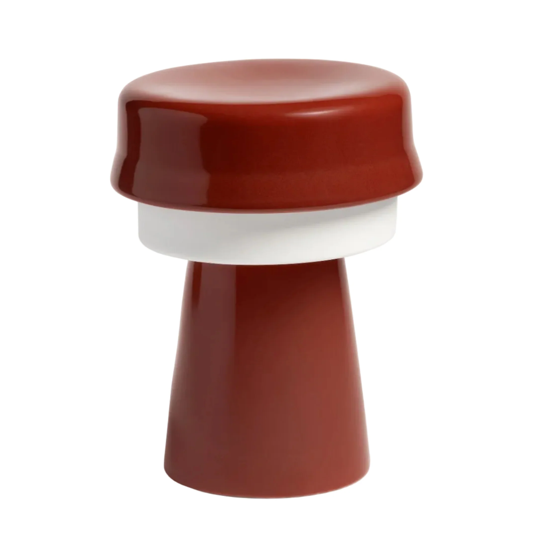 Lampa stołowa HAT burgundowy z białym