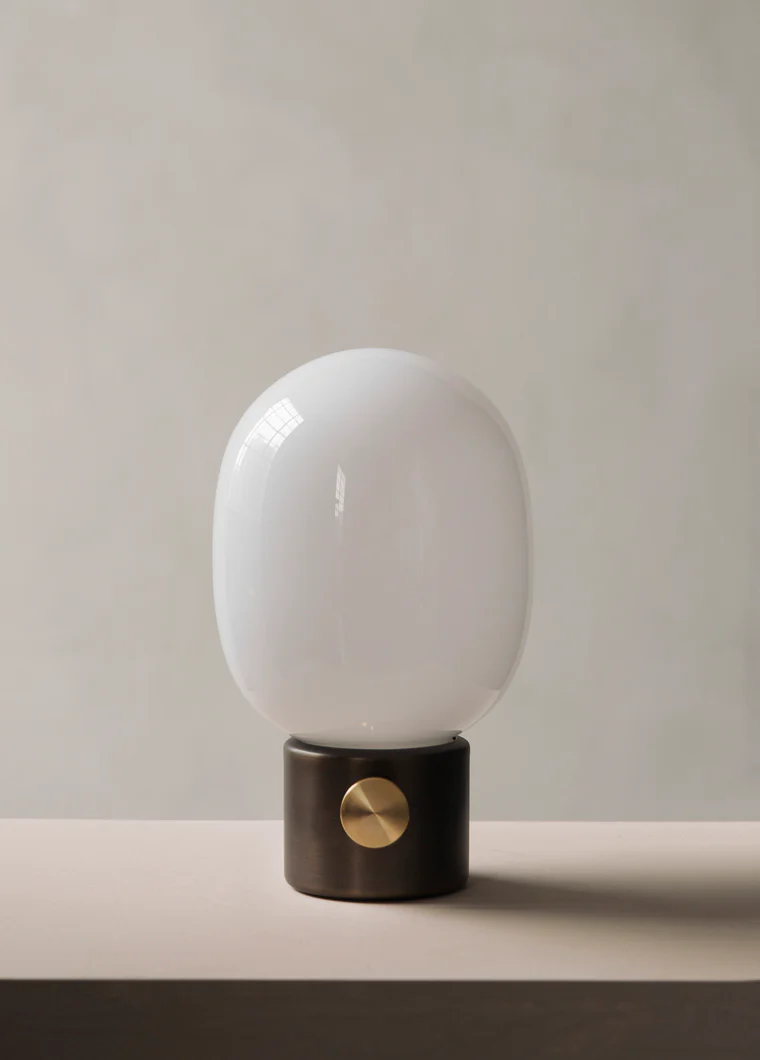 Lampa stołowa JWDA dmuchane szkło z kremową podstawą - Image 5