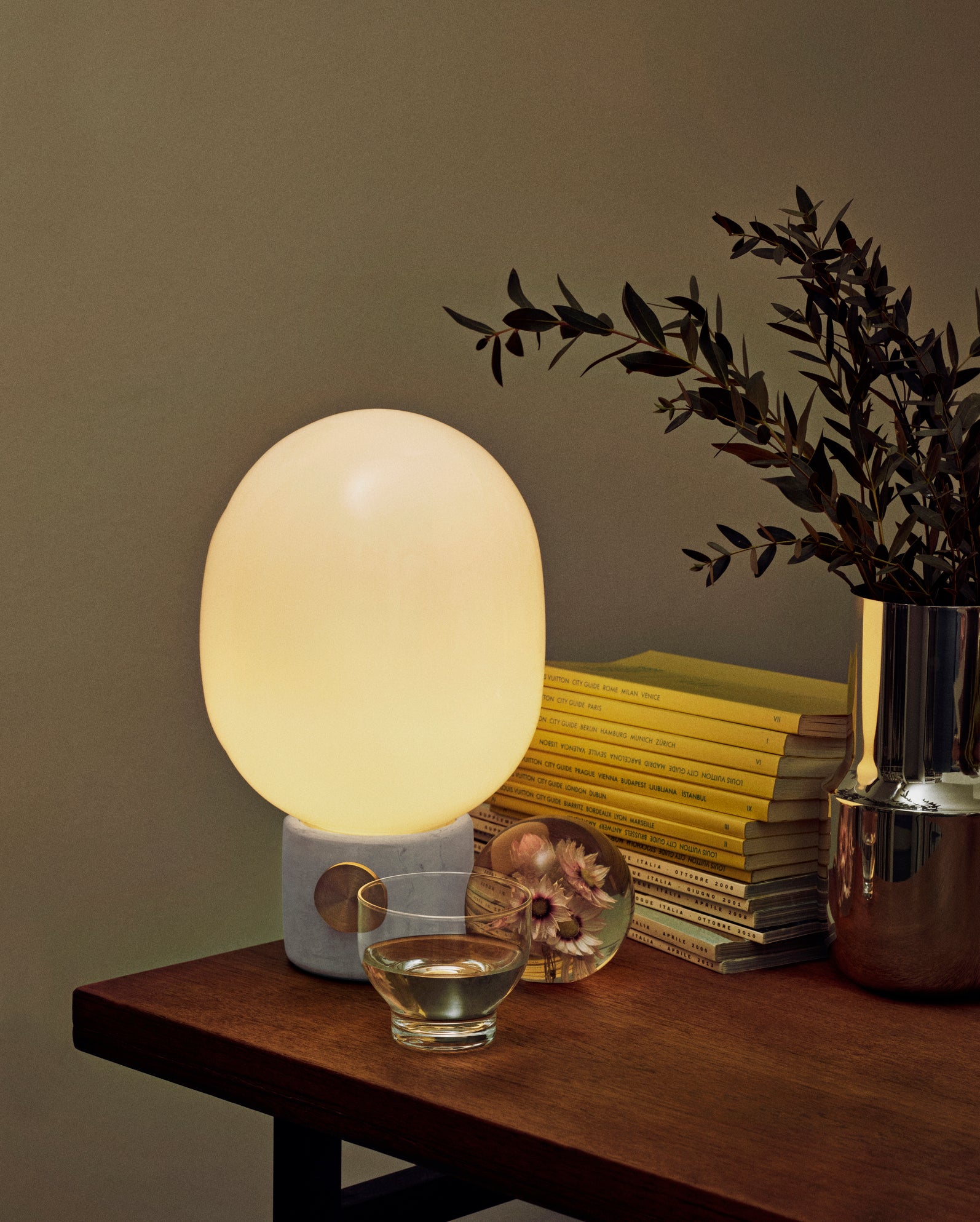 Lampa stołowa JWDA dmuchane szkło z kremową podstawą - Image 7