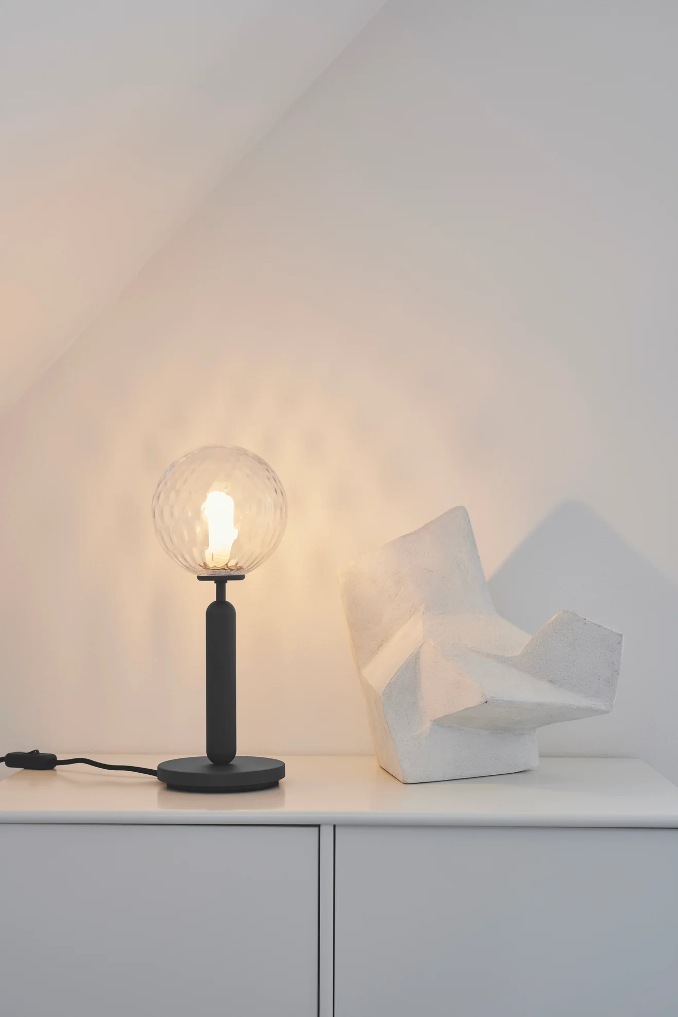 Lampa stołowa MIIRA grafitowy z transparentnym szkłem - Image 3