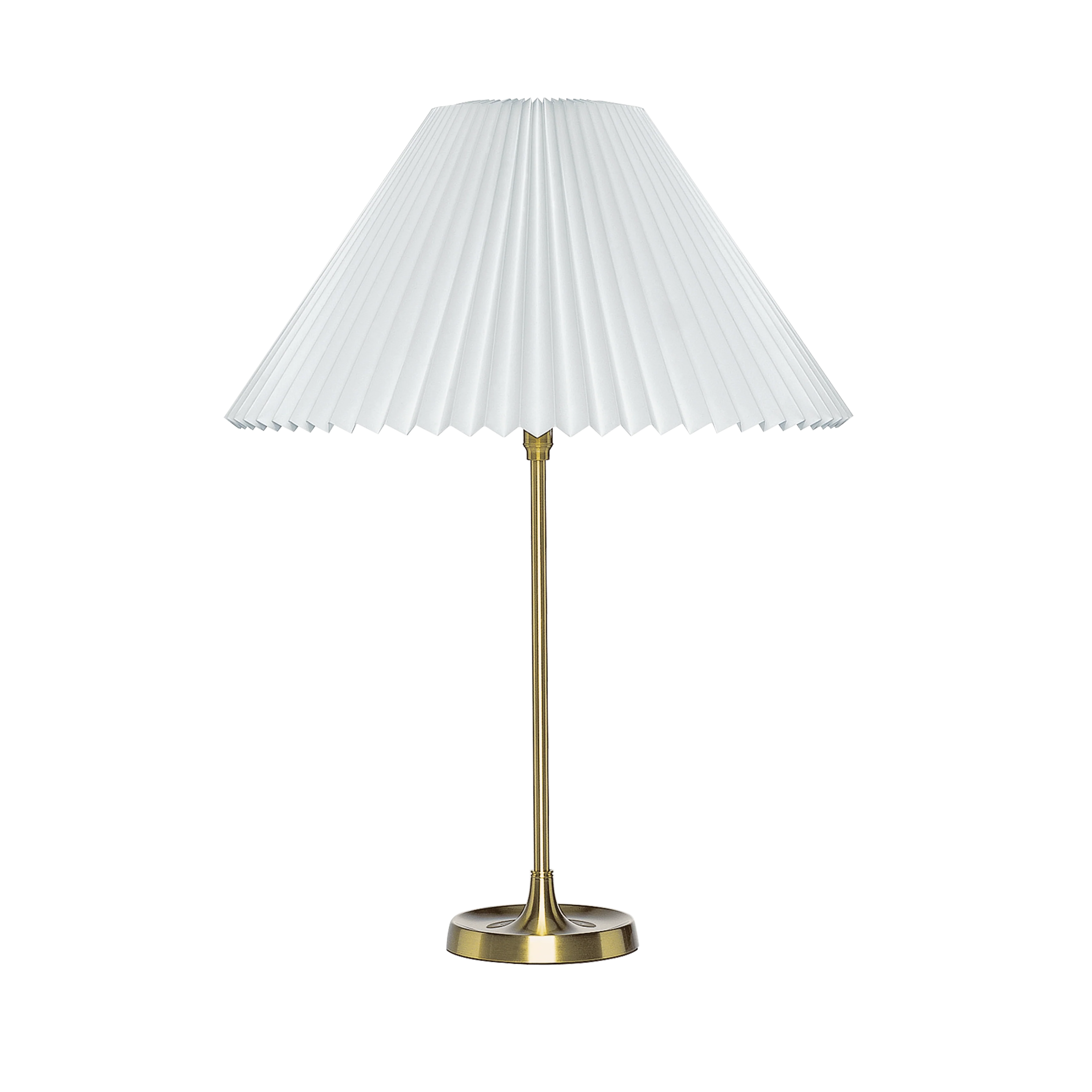 Lampa stołowa MODEL 307 biały z mosiężną podstawą