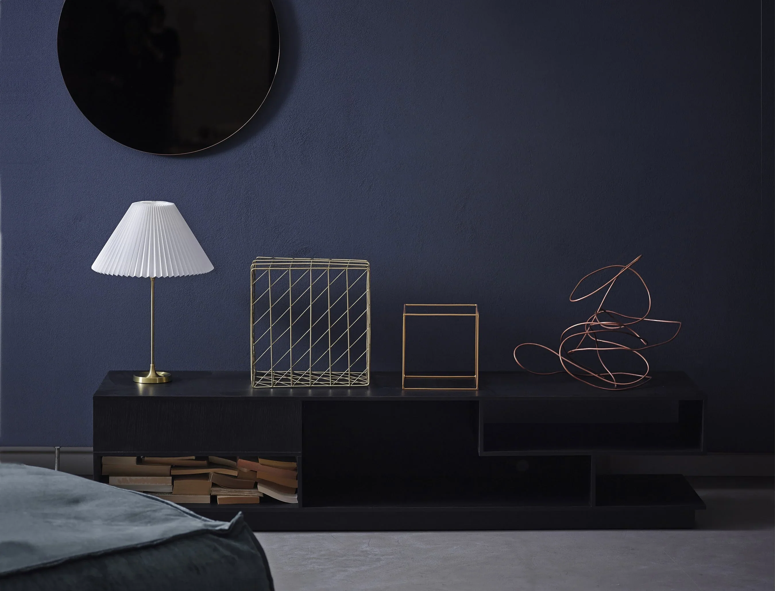 Lampa stołowa MODEL 307 biały z mosiężną podstawą - Image 3