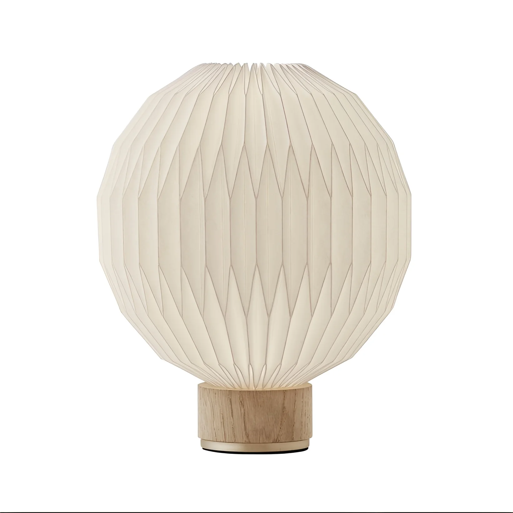 Lampa stołowa MODEL 375 biały z jasną dębową podstawą