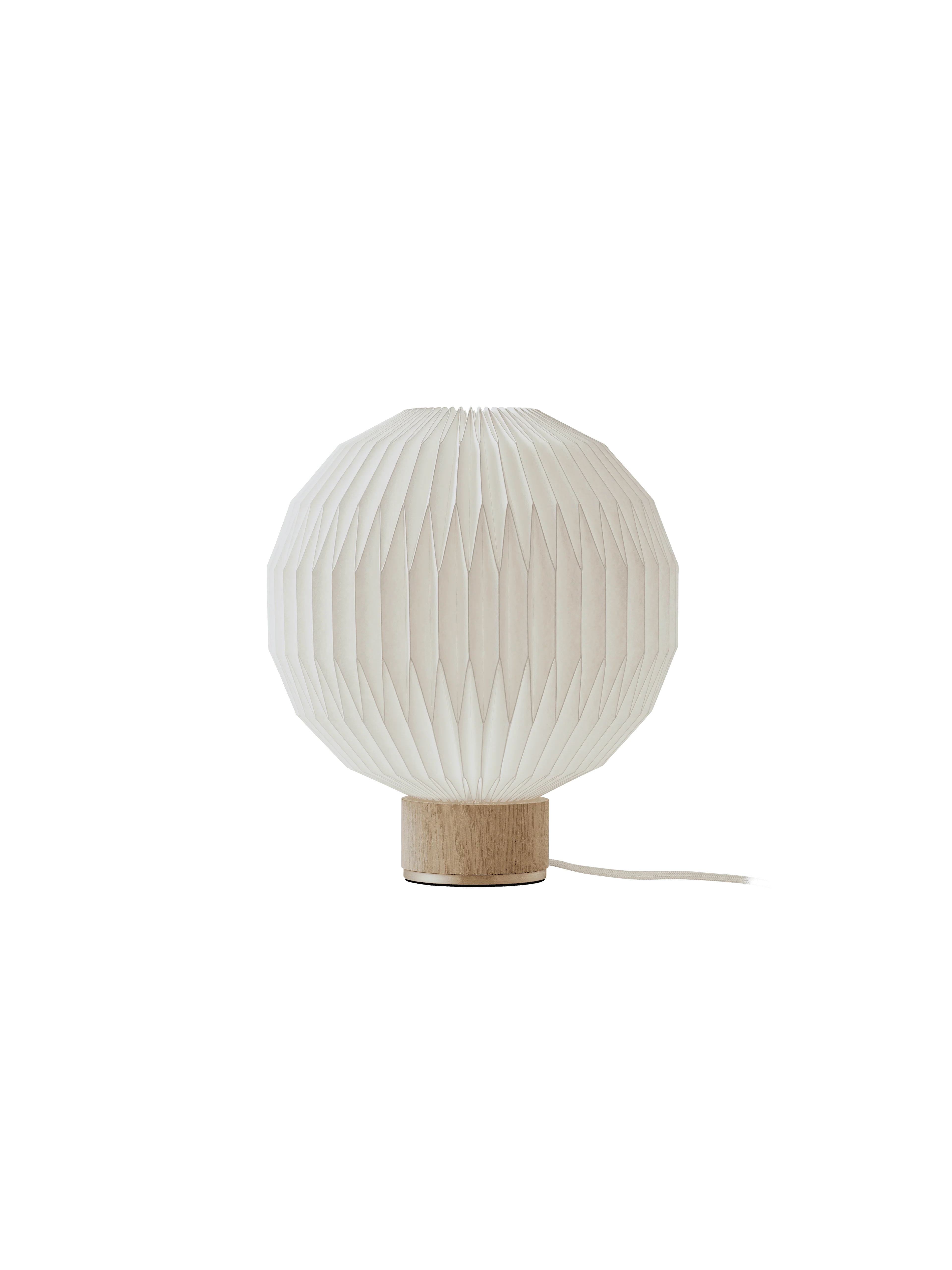 Lampa stołowa MODEL 375 biały z jasną dębową podstawą - Image 6