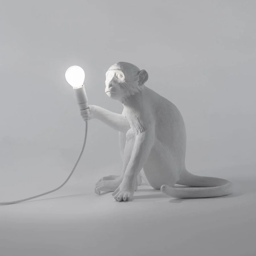 Lampa stołowa MONKEY SITTING biały - Image 5