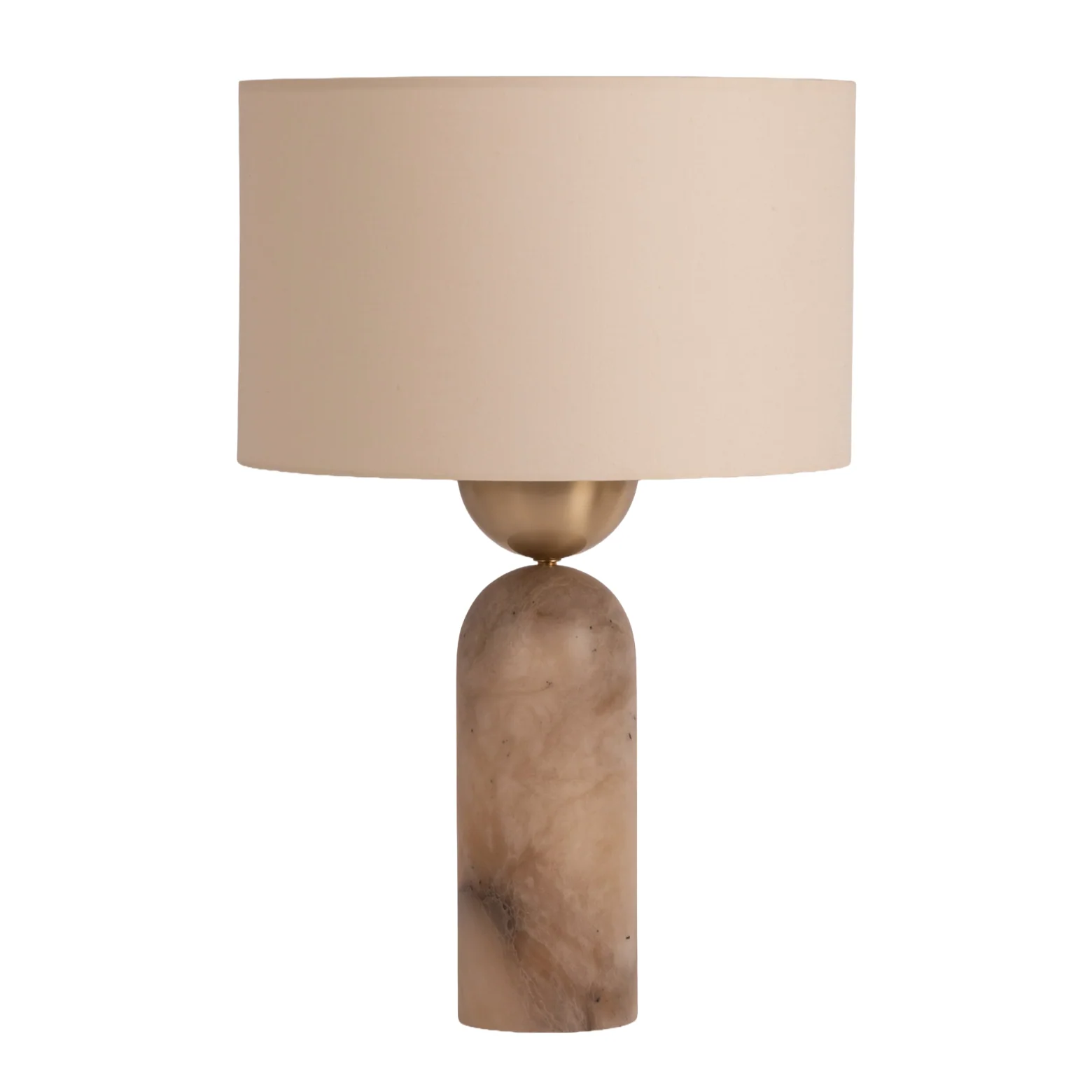 Lampa stołowa PEONA ciemny beżowy alabaster