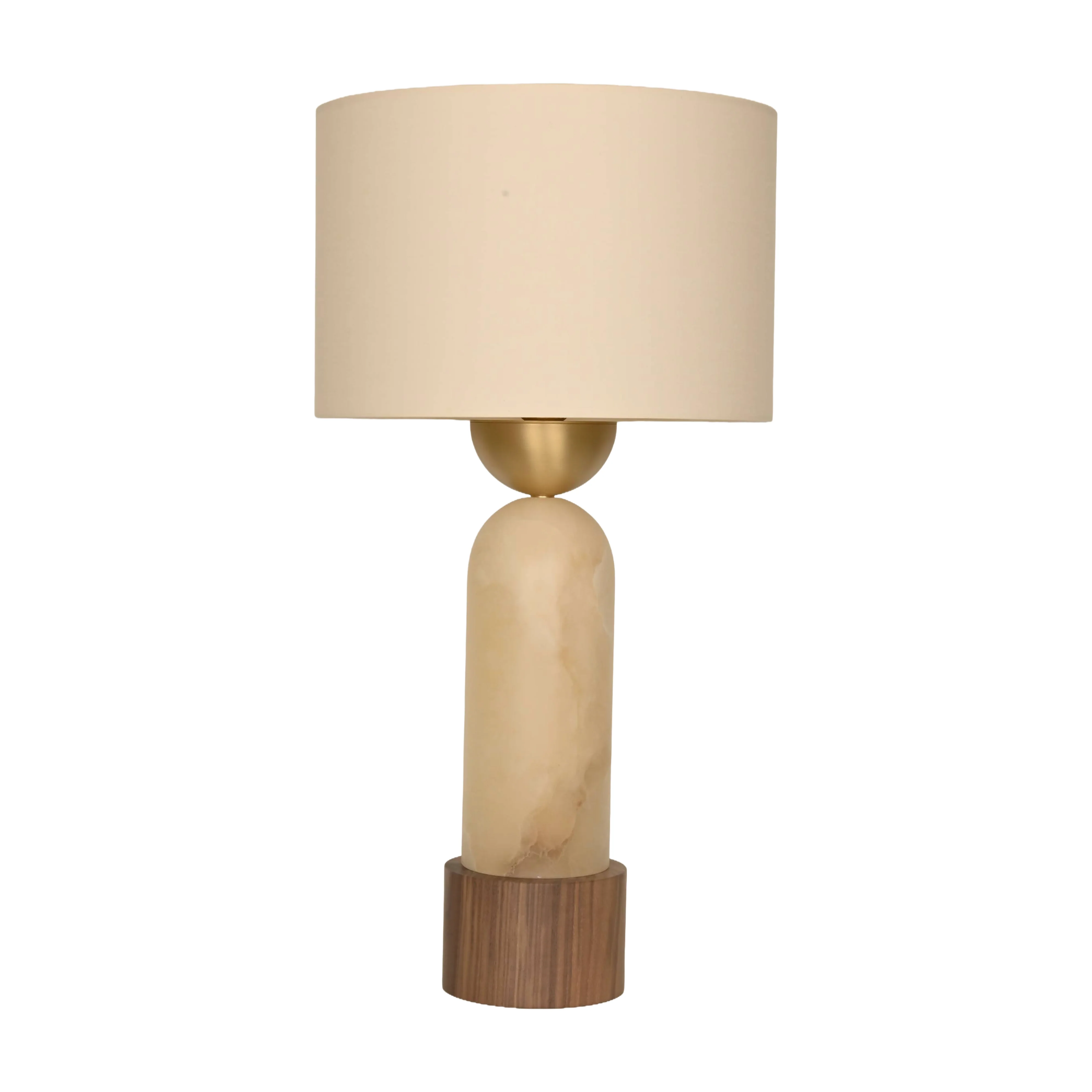 Lampa stołowa PEONA KELO biały alabaster