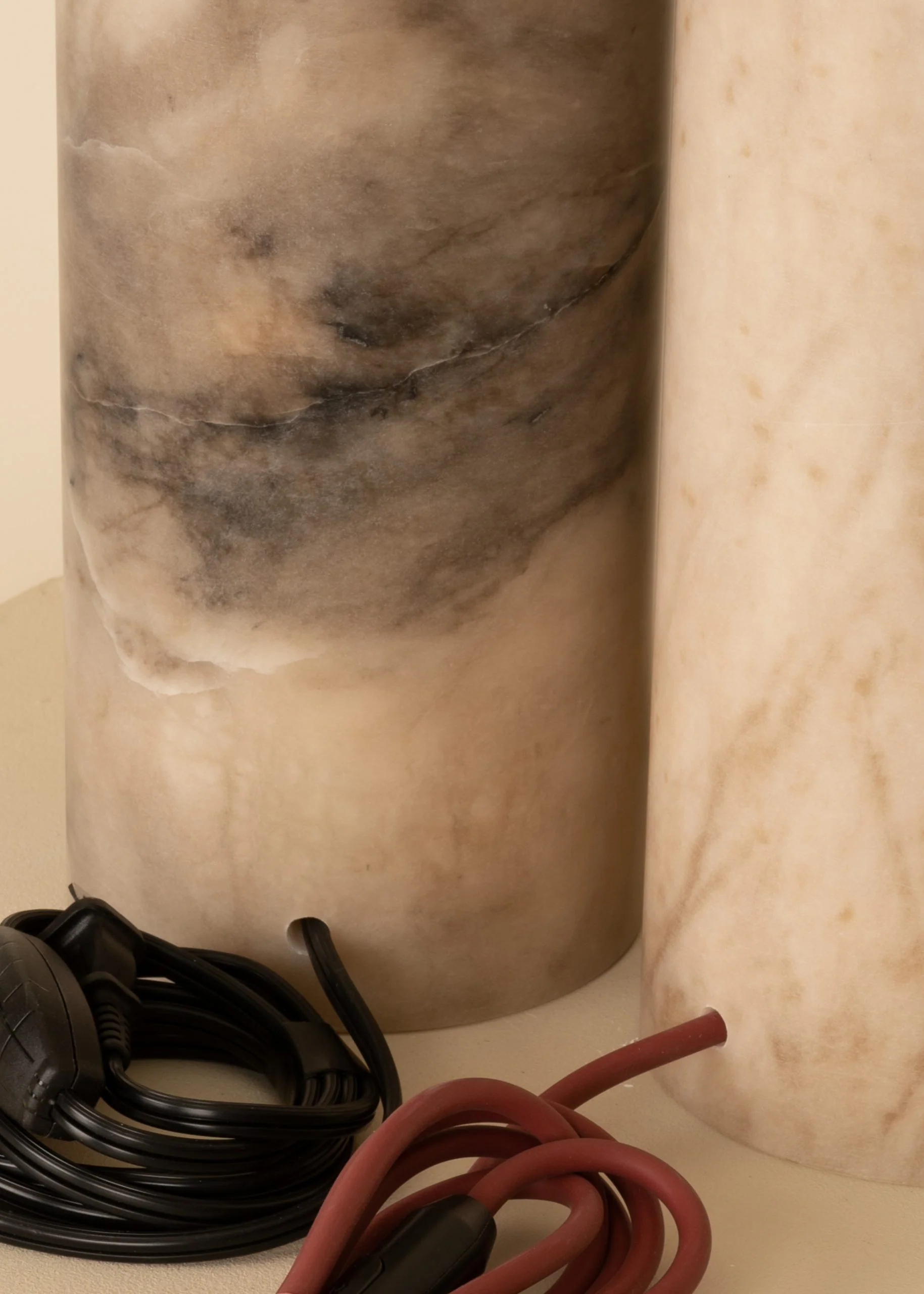Lampa stołowa PEONA KELO ciemny beżowy alabaster - Image 10