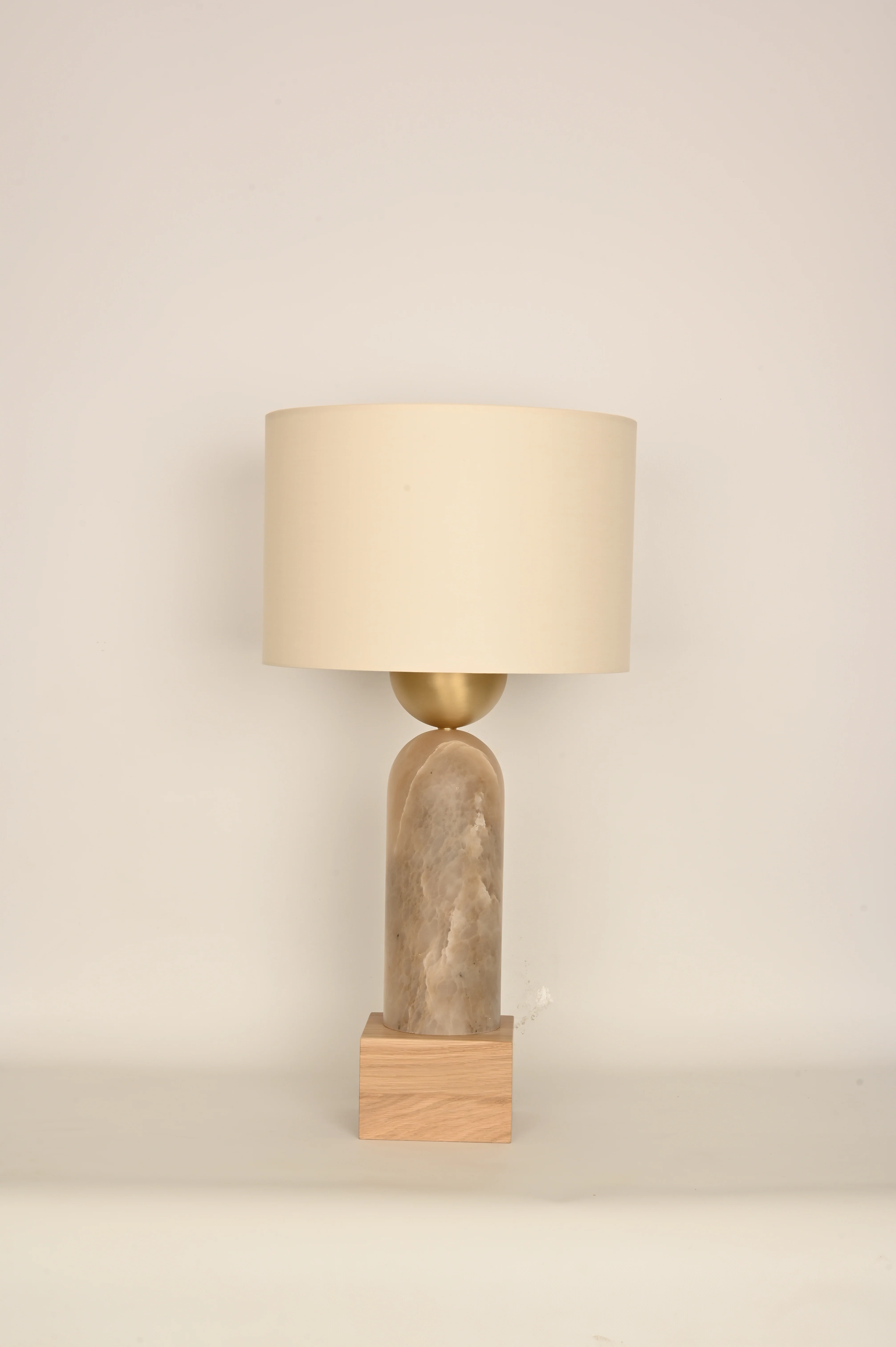 Lampa stołowa PEONA KELO ciemny beżowy alabaster - Image 9