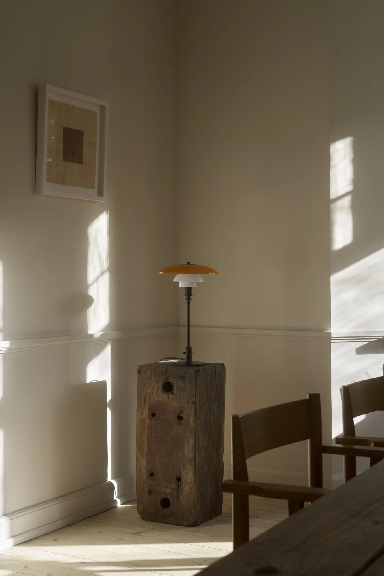 Lampa stołowa PH 3/2 - edycja stulecia biały z pomarańczowym z brązową podstawą - Image 11