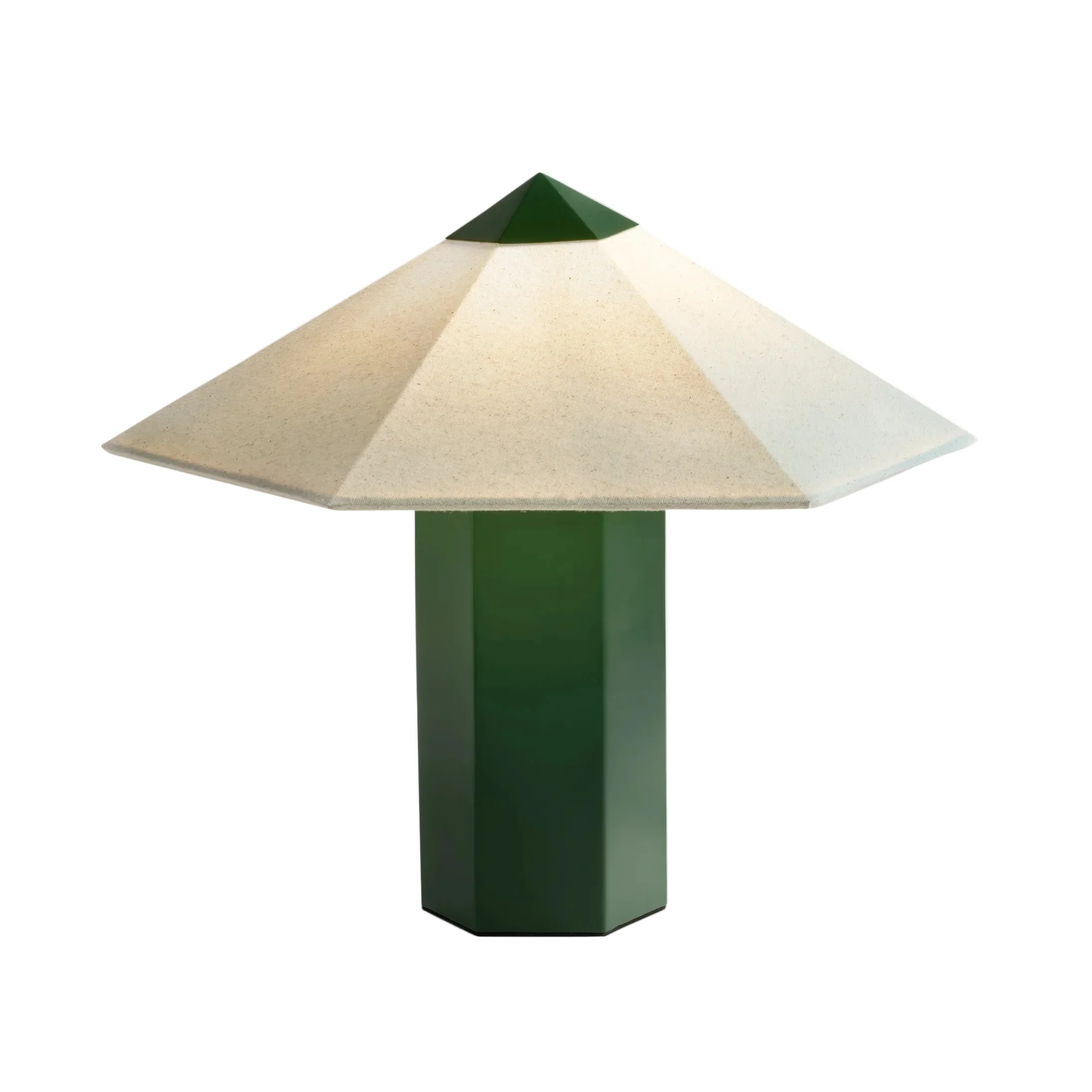 Lampa stołowa PHIRA zielony z lnianym abażurem - Image 3
