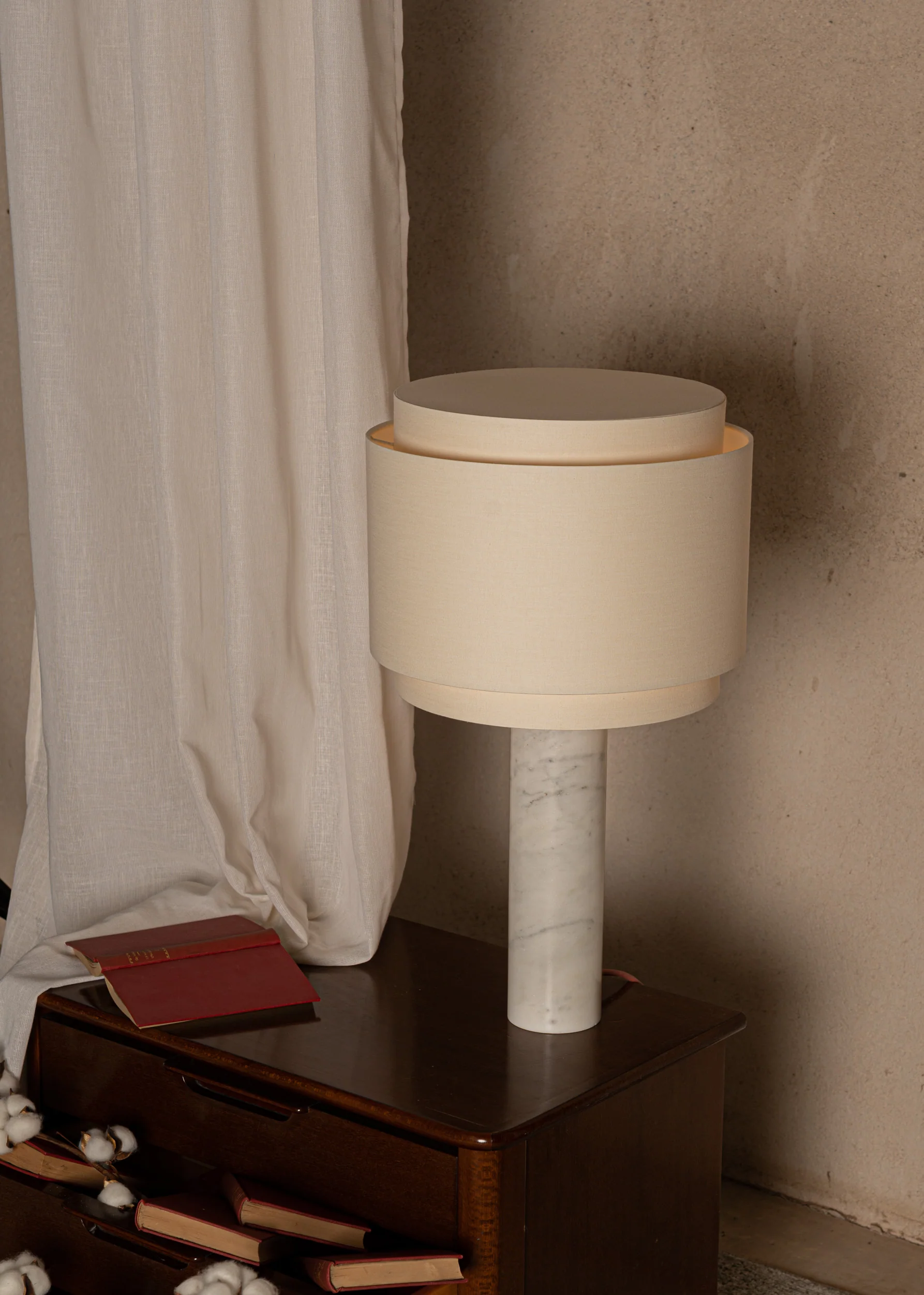 Lampa stołowa PIPO DUOBLE biały marmur - Image 5