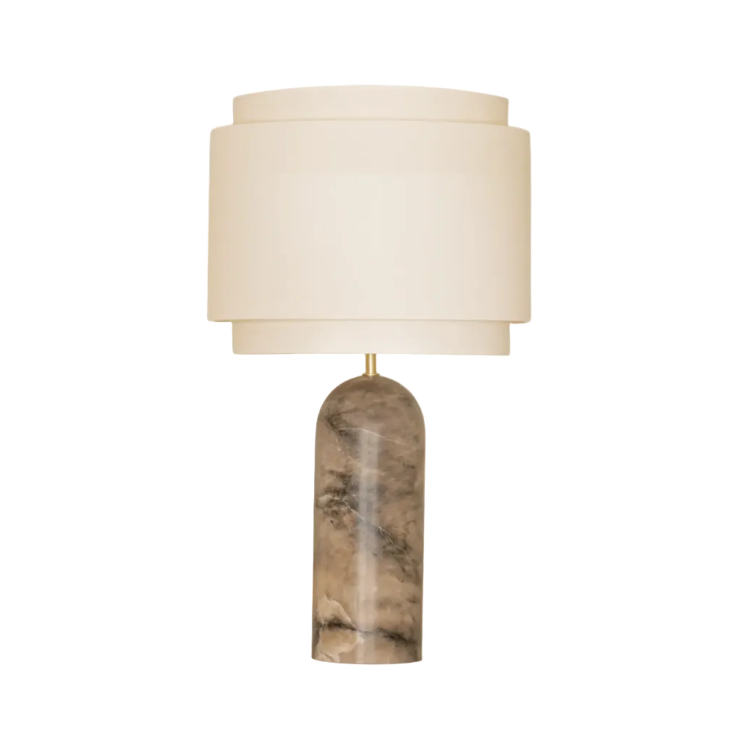 Lampa stołowa PURA KELO DOUBLE ciemny beżowy alabaster