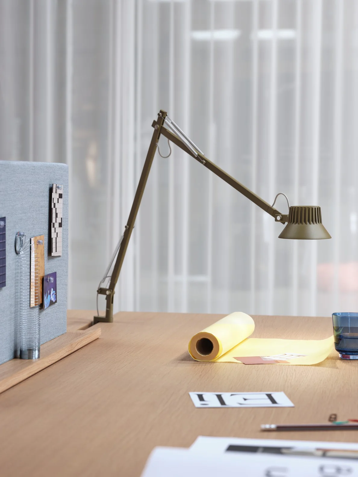 Lampa biurkowa regulowana DEDICATE brązowo-zielony - Image 5