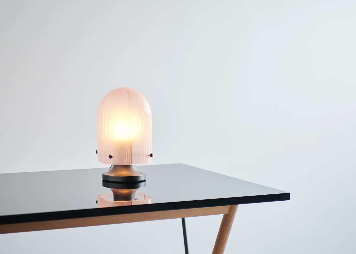 Lampa stołowa SEINE różowe szkło - Image 5