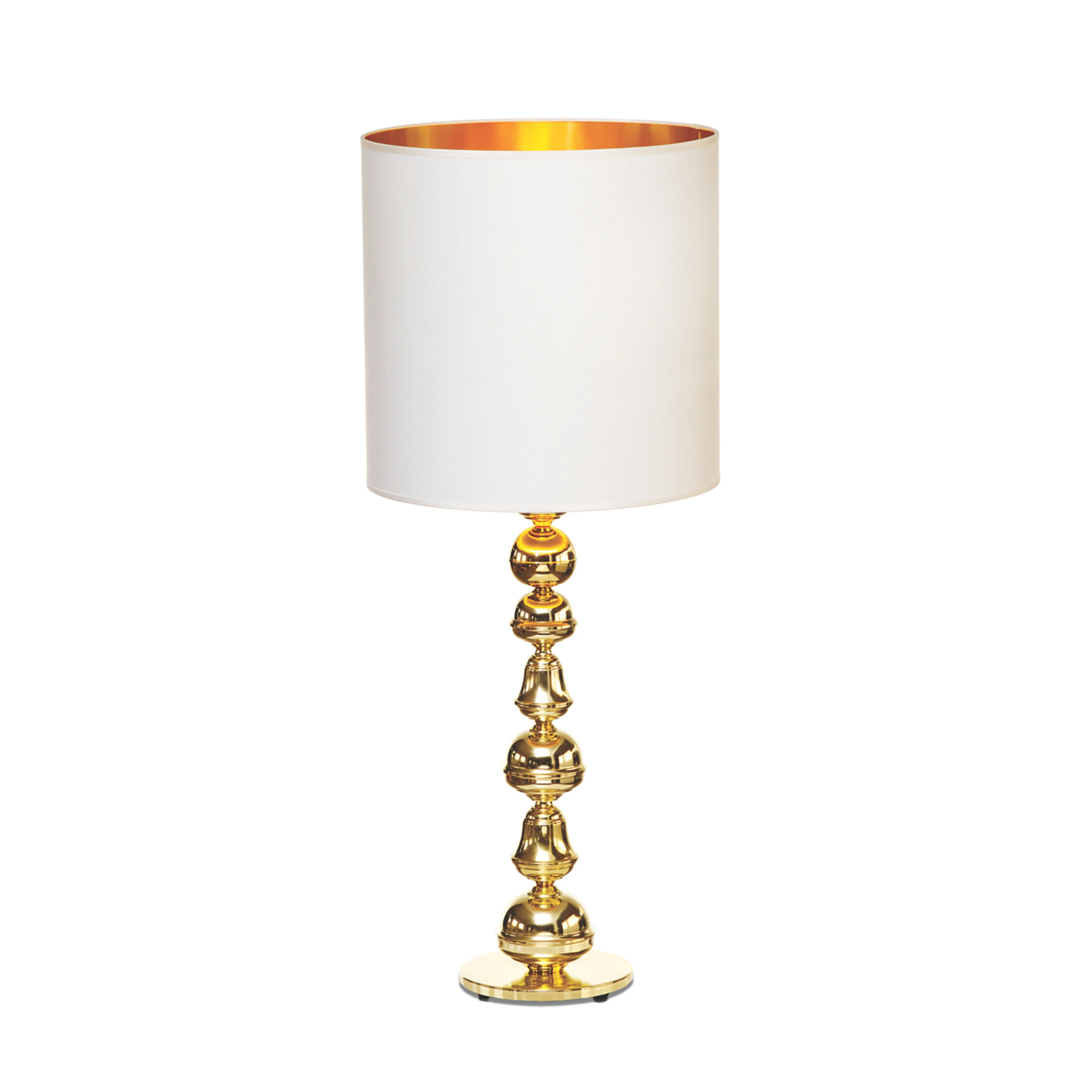 Lampa stołowa SHEIK biały ze złotym wykończeniem