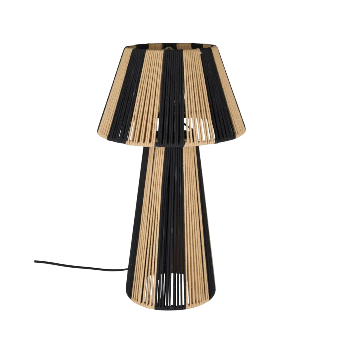 Lampa stołowa STRIPE IT UP jasnobrązowy z czarnym