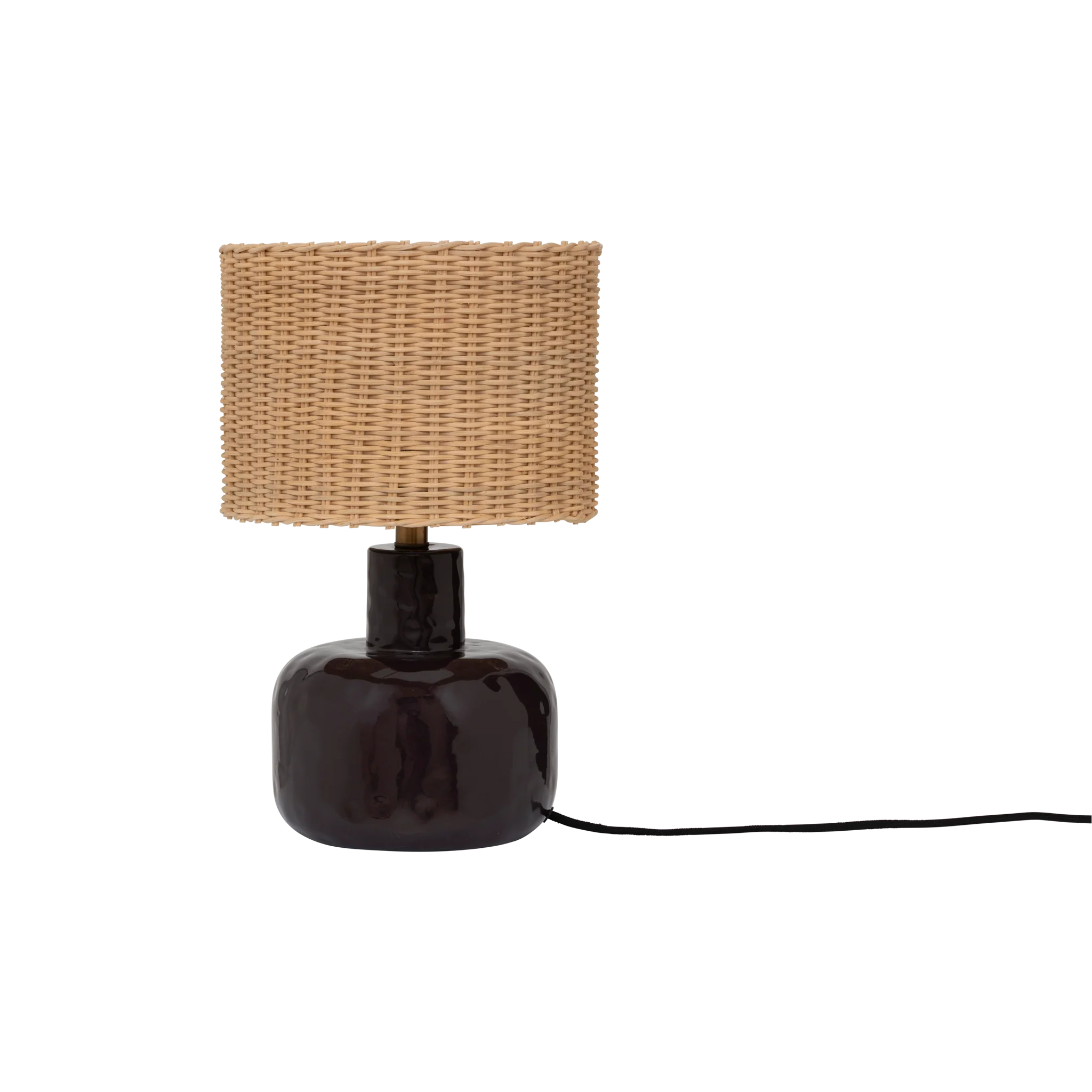 Lampa stołowa VRIDEN wiklinowy klosz z brązową podstawą - Image 3