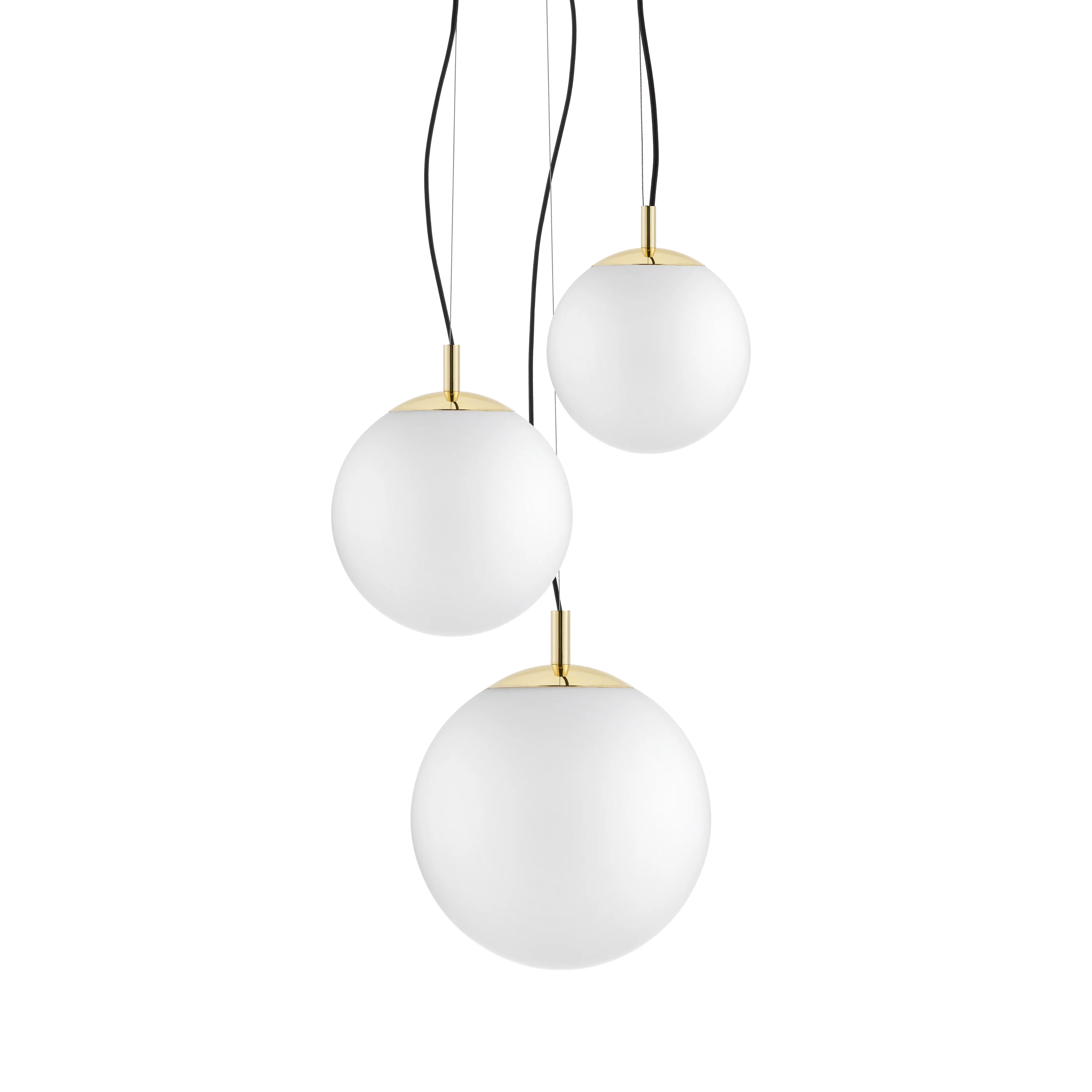 Lampa sufitowa ALUR 2 mleczne szkło ze złotym wykończeniem