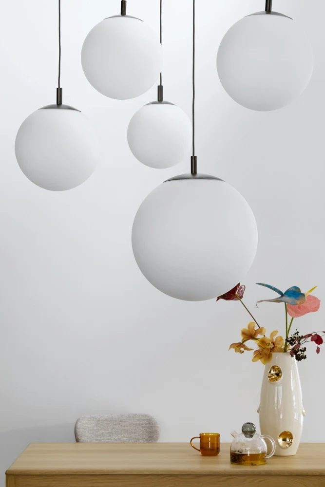 Lampa sufitowa ALUR 2 mleczne szkło z tytanowym wykończeniem - Image 8