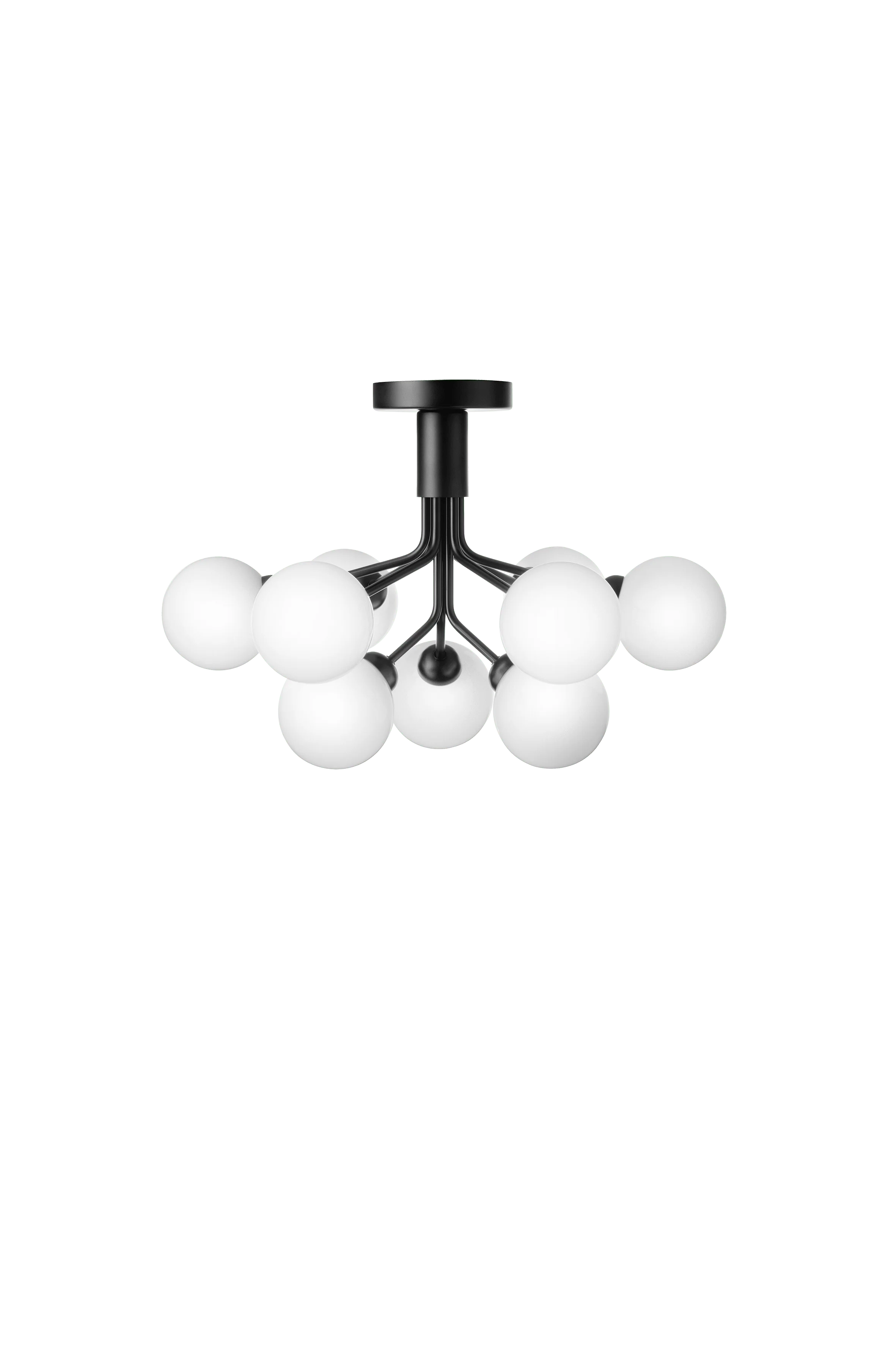 Lampa sufitowa APIALES 9 czarny z opalowym szkłem - Image 10