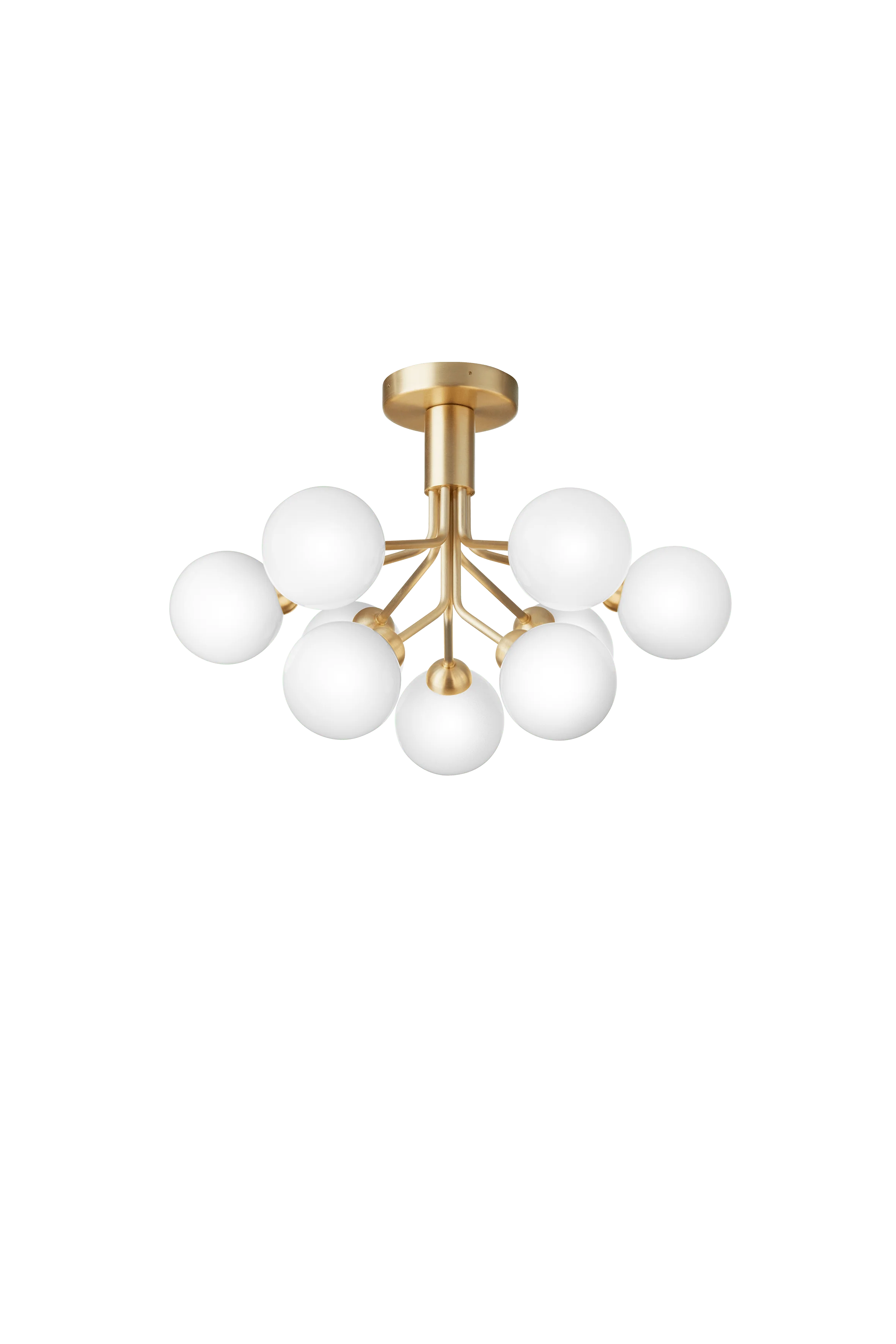 Lampa sufitowa APIALES 9 mosiężny z opalowym szkłem - Image 10