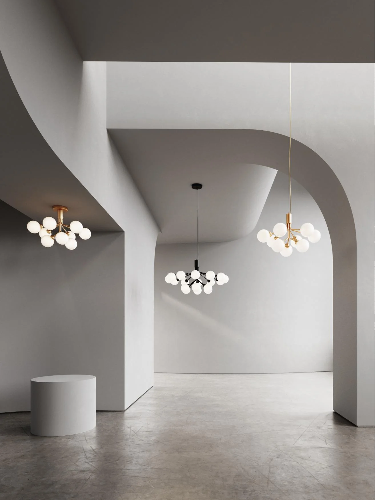 Lampa sufitowa APIALES 9 mosiężny ze złotym szkłem - Image 6