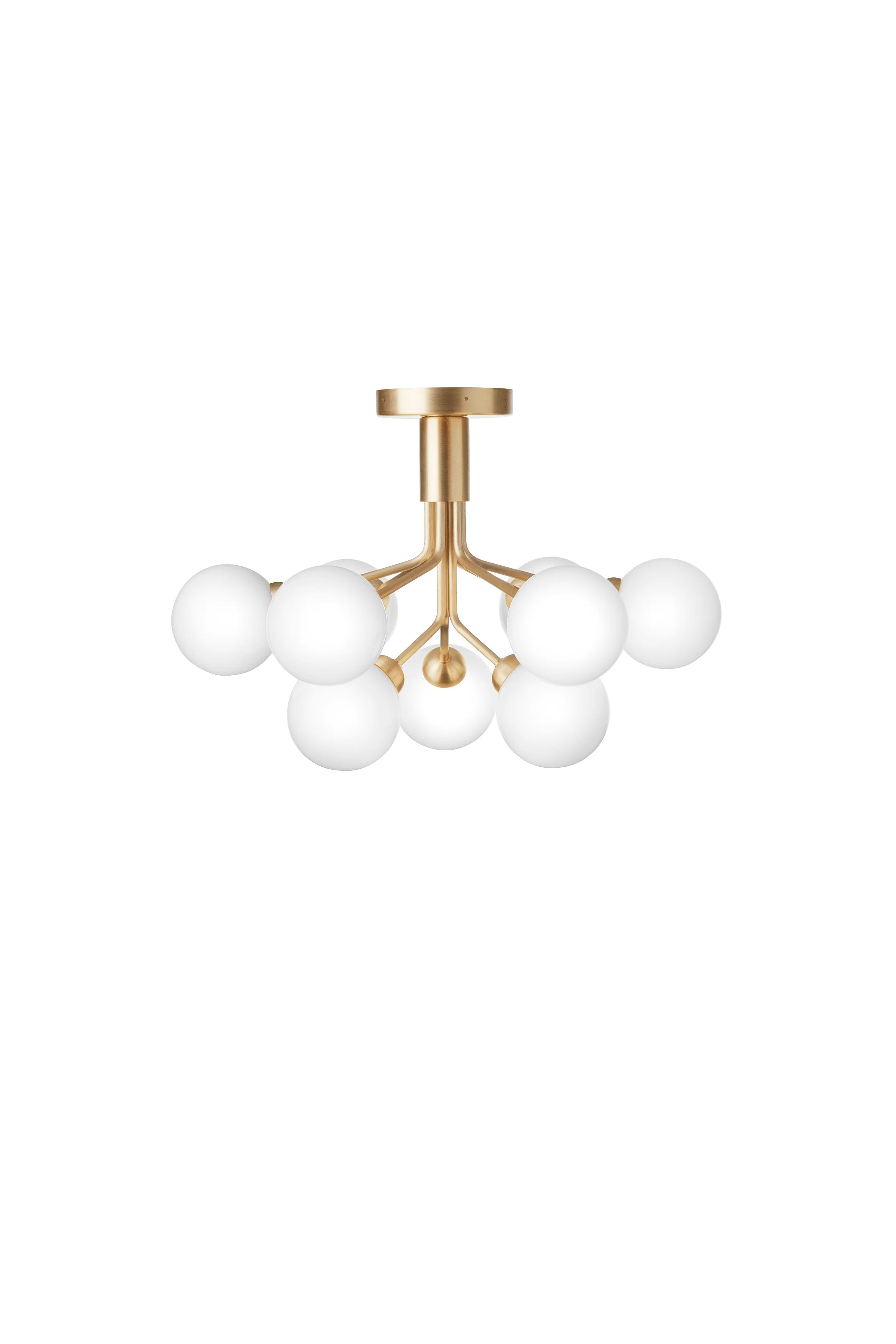 Lampa sufitowa APIALES 9 mosiężny z opalowym szkłem - Image 7