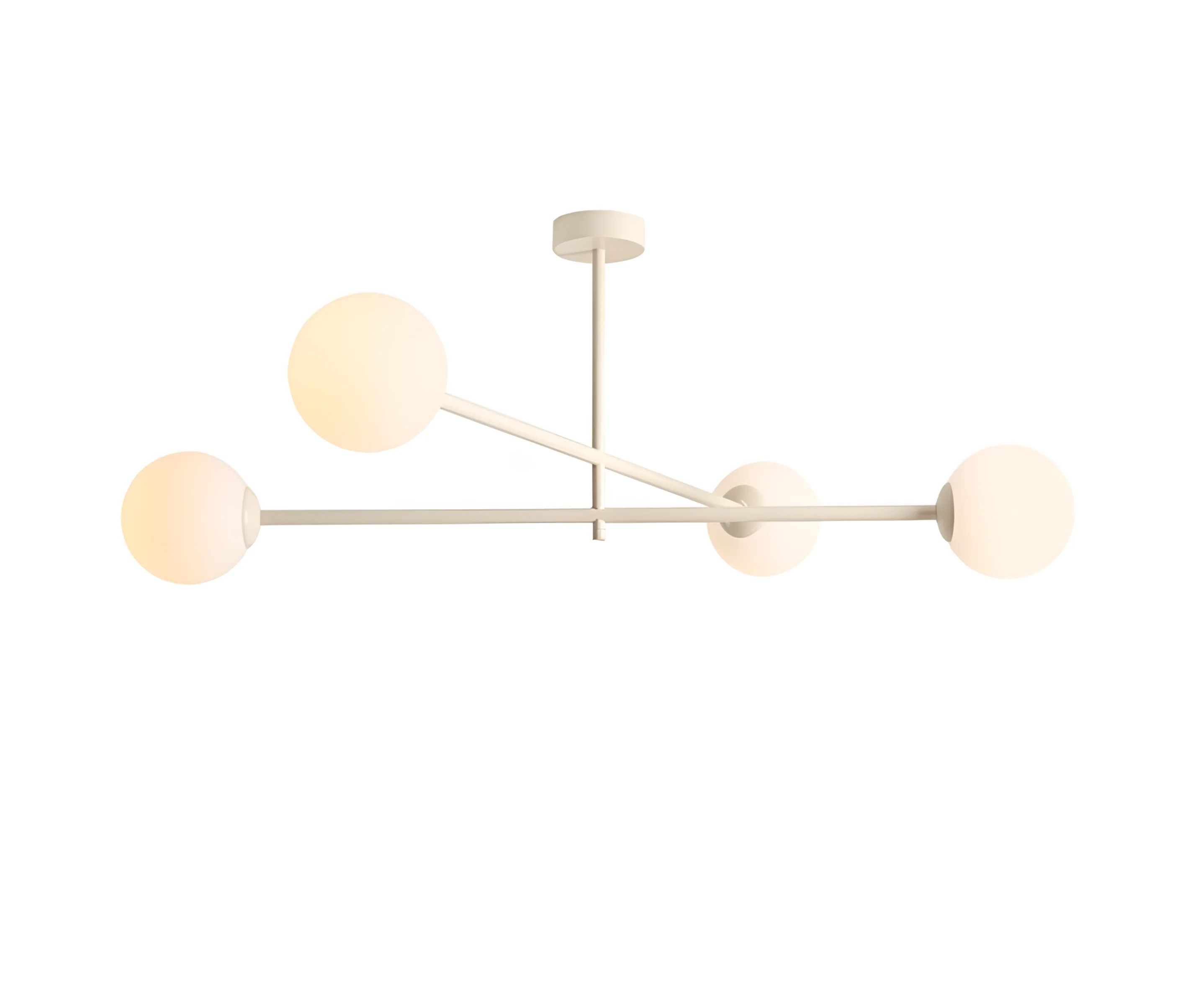 Lampa sufitowa czteropunktowa PINNE QUATRO kremowy