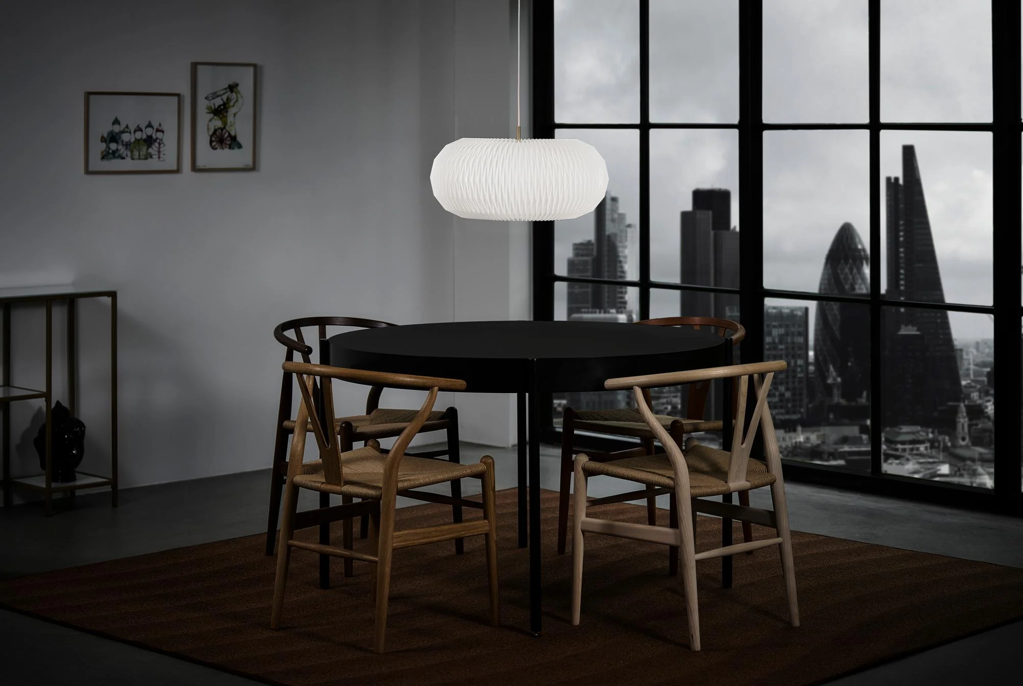 Lampa wisząca MODEL 195 DONUT biały ze srebrnym - Image 6