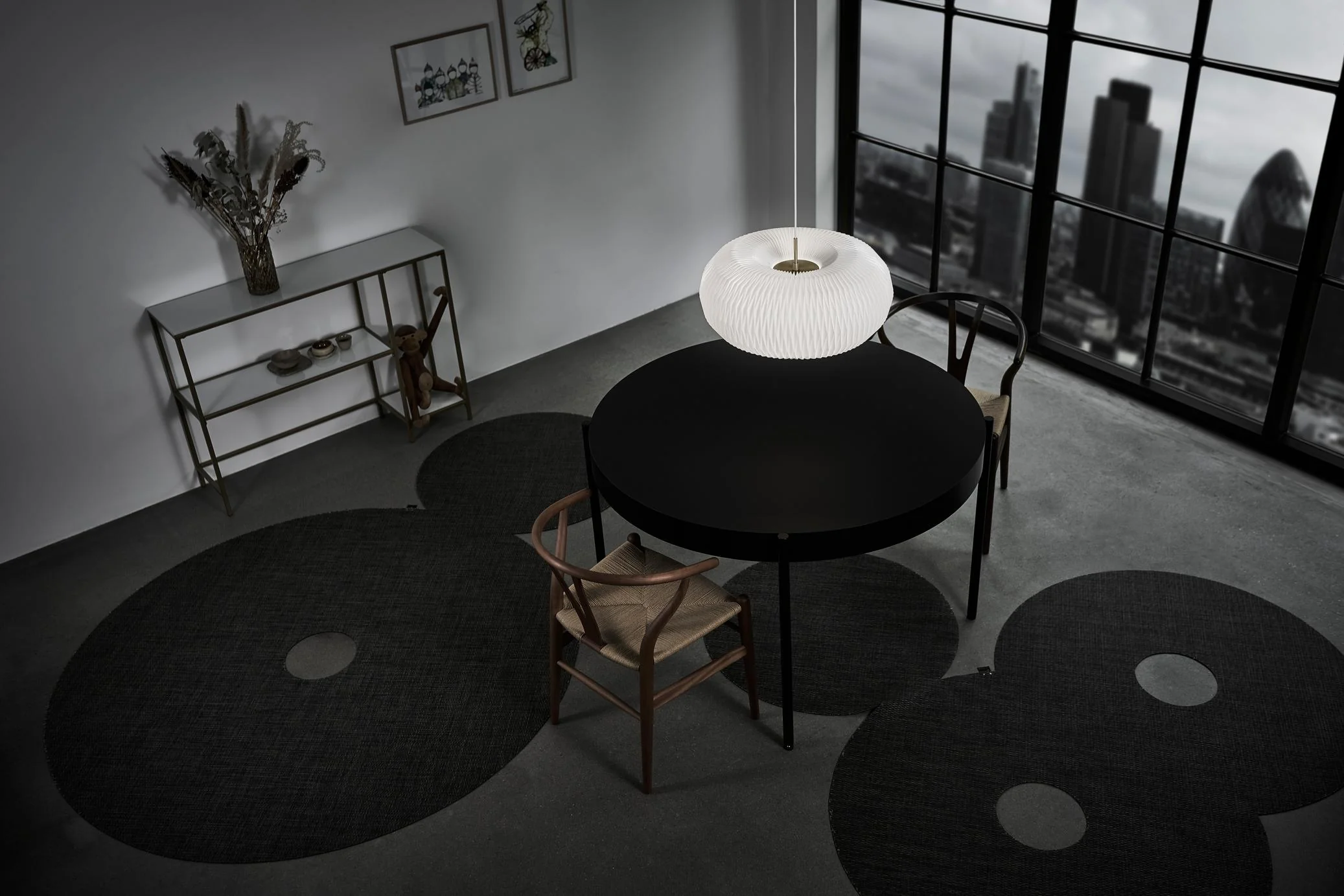 Lampa wisząca MODEL 195 DONUT biały ze srebrnym - Image 9