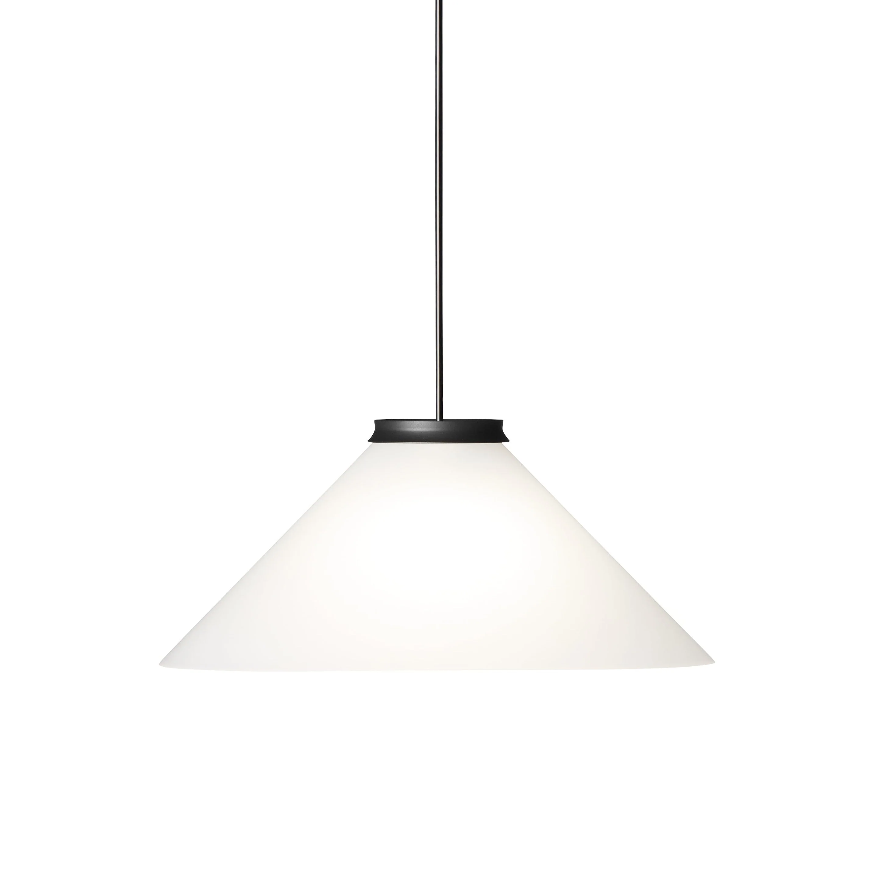 Lampa wisząca ALINE czarny z białym kloszem