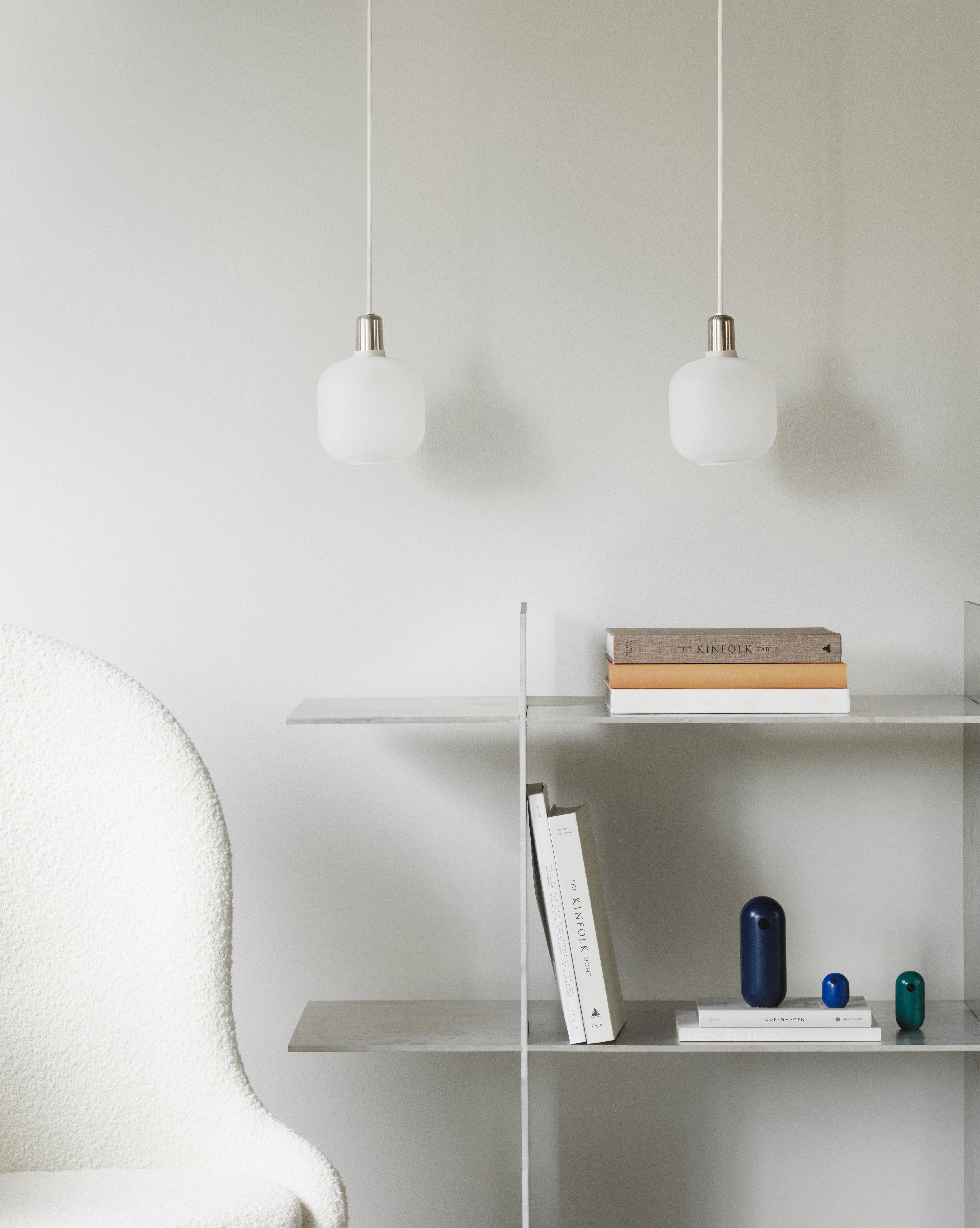 Lampa wisząca AMP matowe szkło ze srebrnym wykończeniem - Image 5