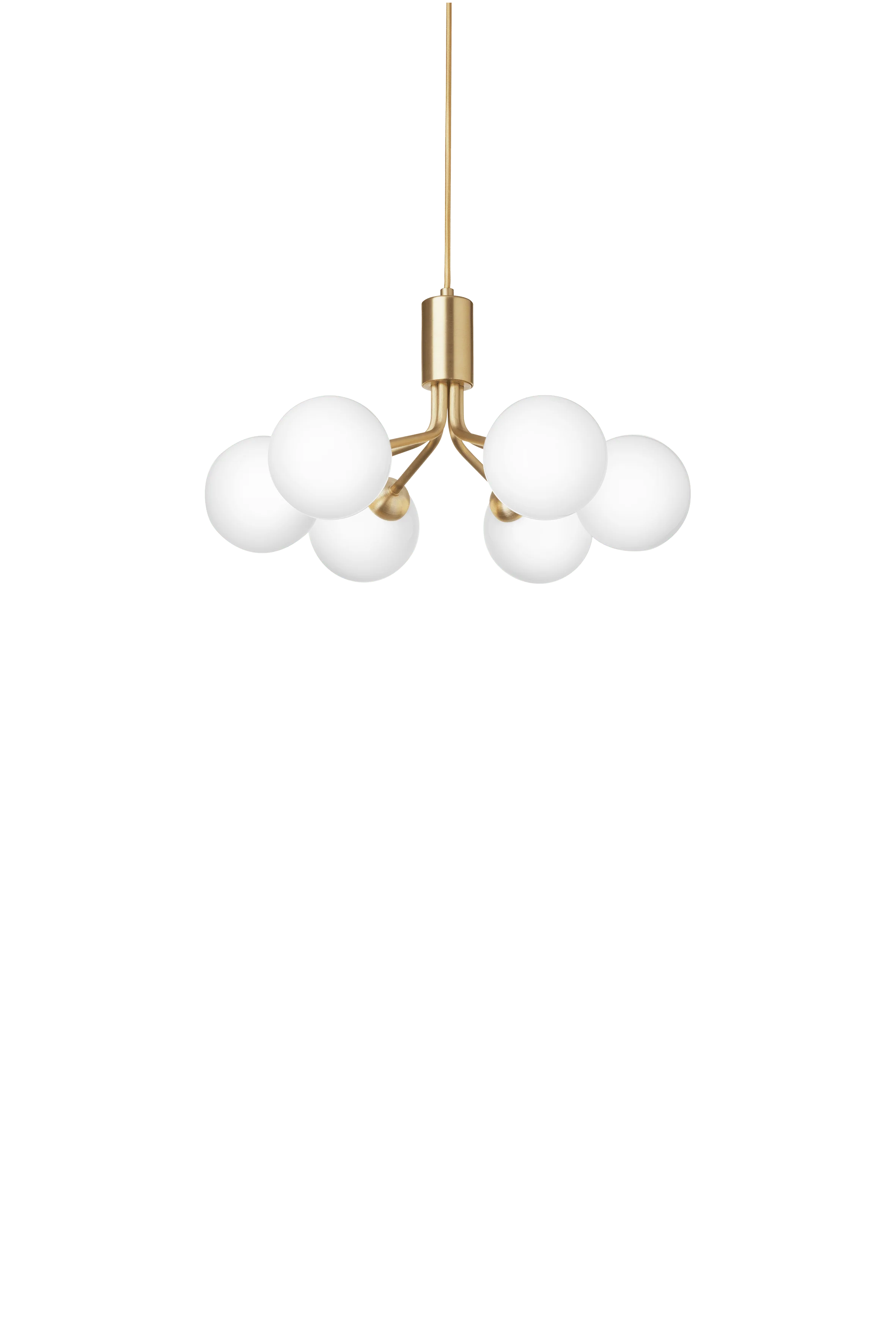 Lampa wisząca APIALES 6 mosiężny z opalowym szkłem - Image 6