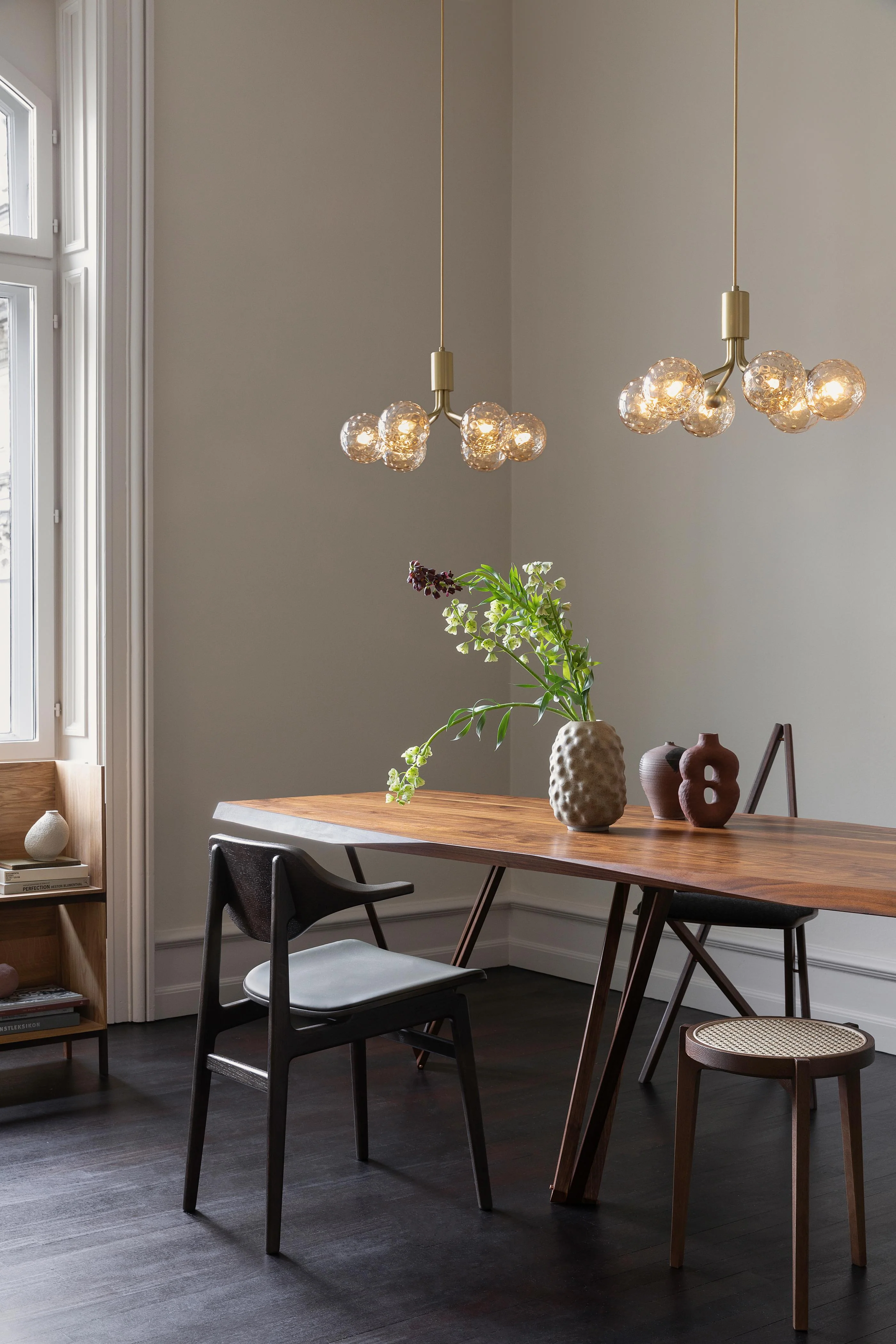 Lampa wisząca APIALES 6 czarny z opalowym szkłem - Image 8