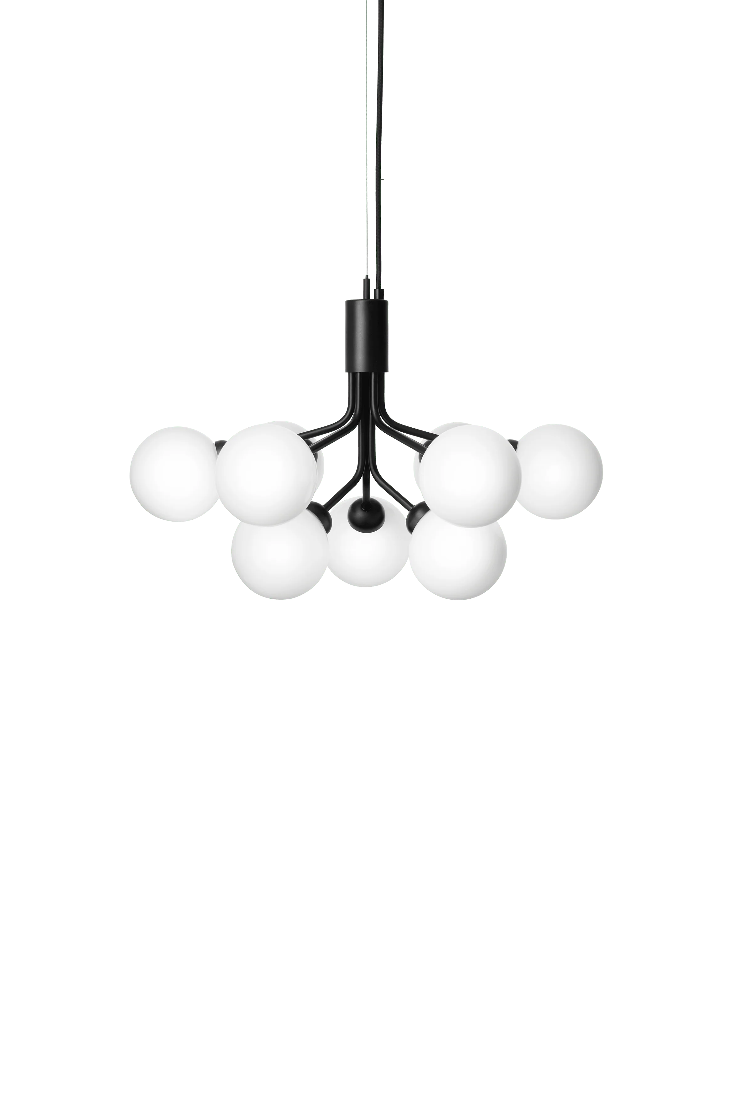Lampa wisząca APIALES 9 czarny z opalowym szkłem - Image 13