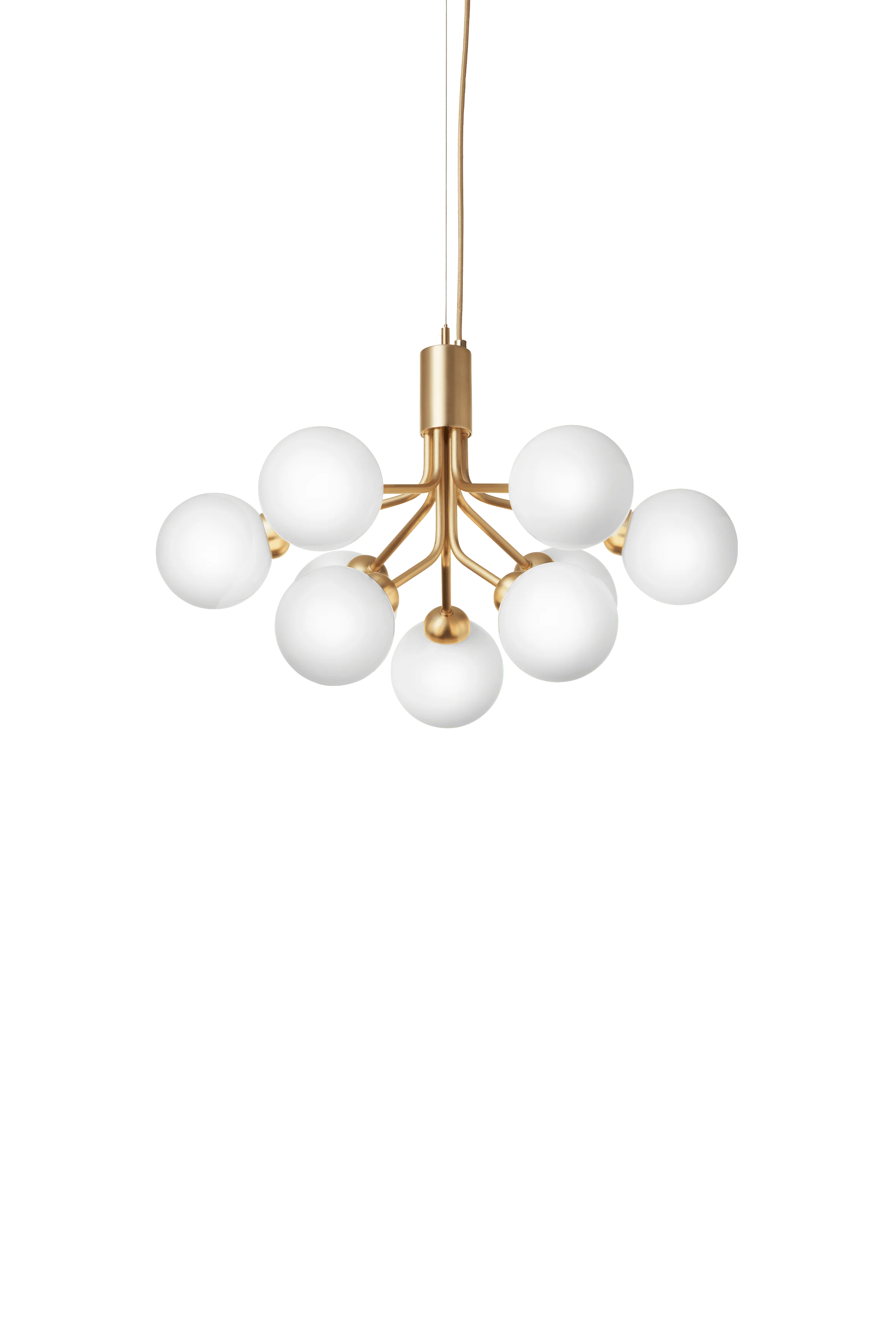 Lampa wisząca APIALES 9 mosiężny z opalowym szkłem - Image 10