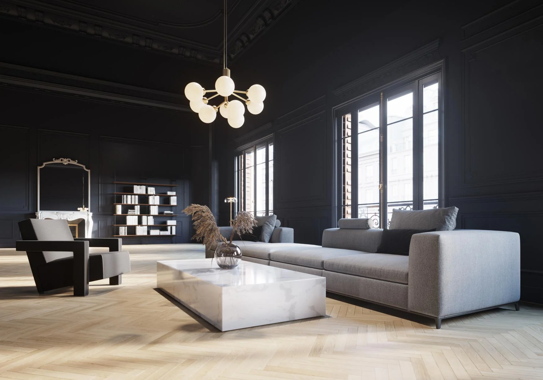 Lampa wisząca APIALES 9 mosiężny z opalowym szkłem - Image 8